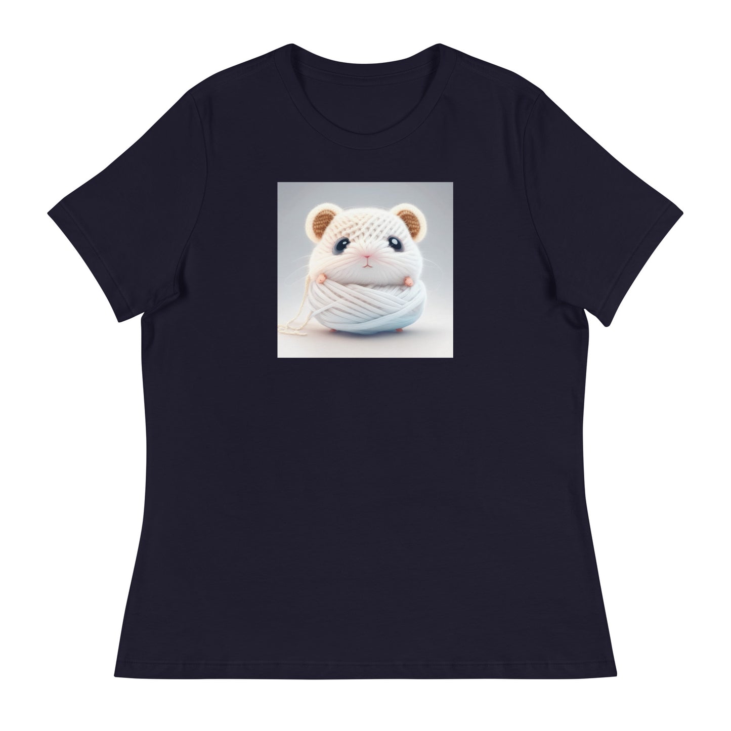 Women's Hamster Amigurumi Crochet Lover T-Shirt Navy