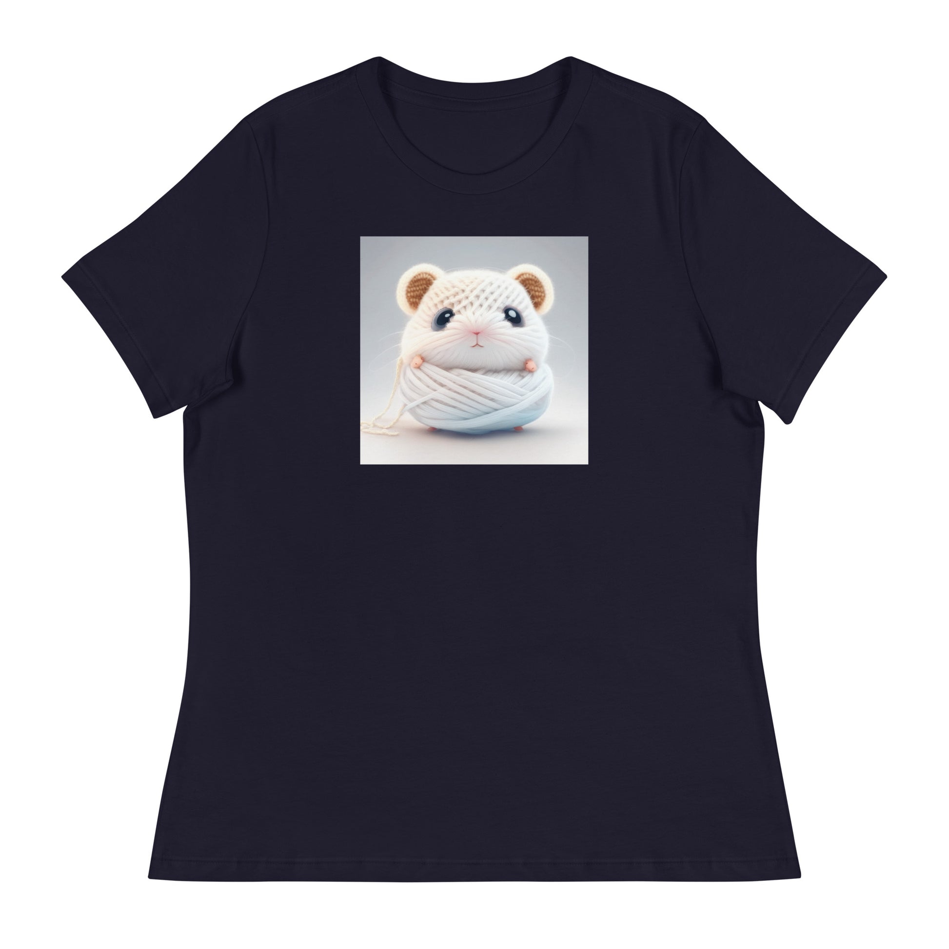 Women's Hamster Amigurumi Crochet Lover T-Shirt Navy