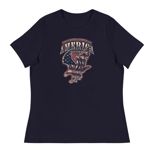 United States of America Independence Day Women's T-Shirt Navy