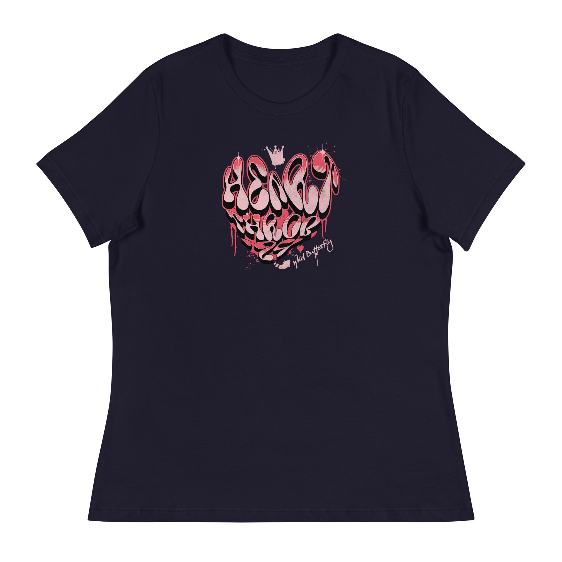 Heart Throb '24 Women's Valentine's Day T-Shirt Navy