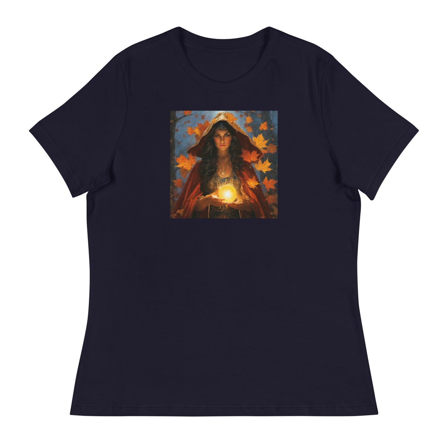 Autumn Gypsy Women's Fall T-Shirt Navy