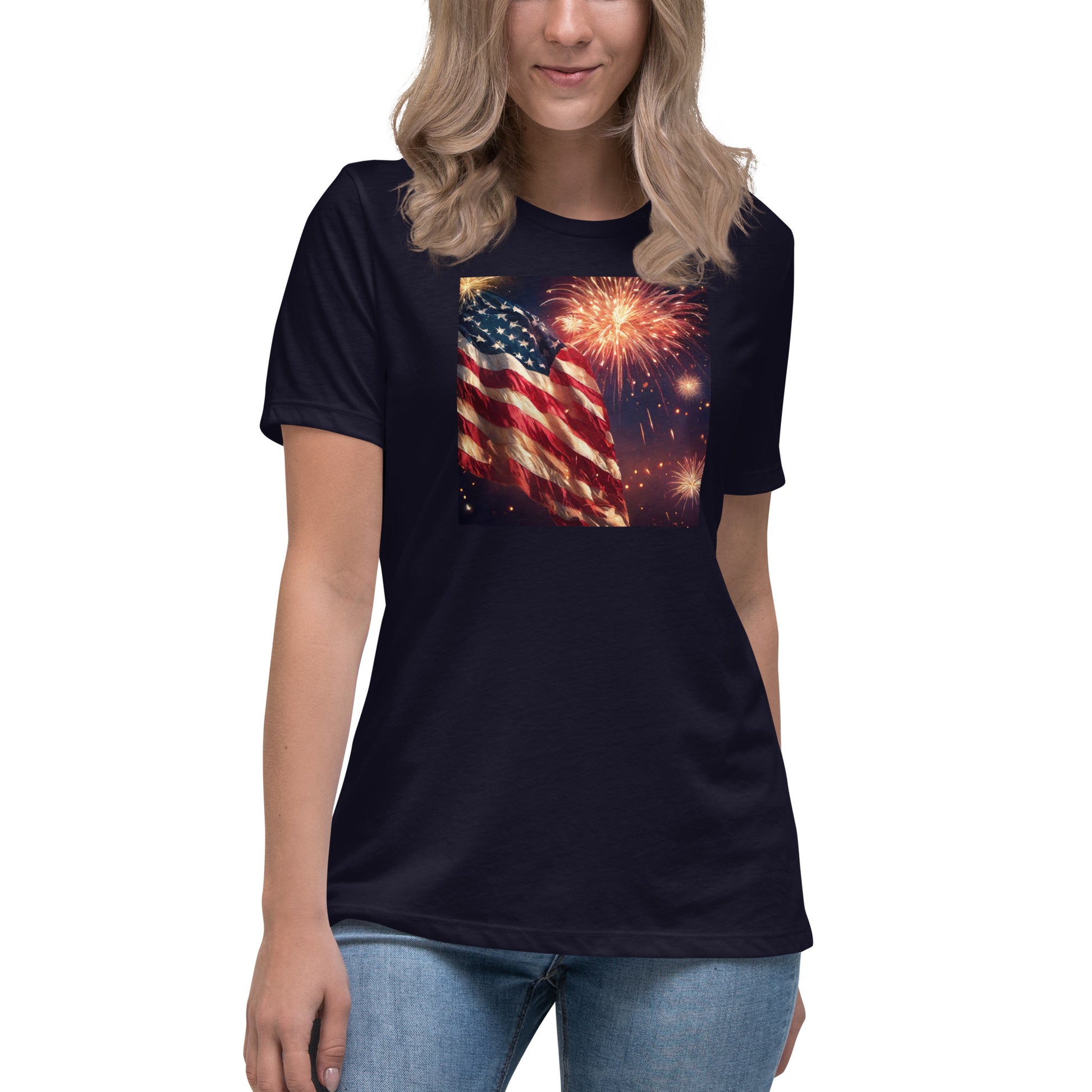 American Flag Women's 4th of July T-Shirt