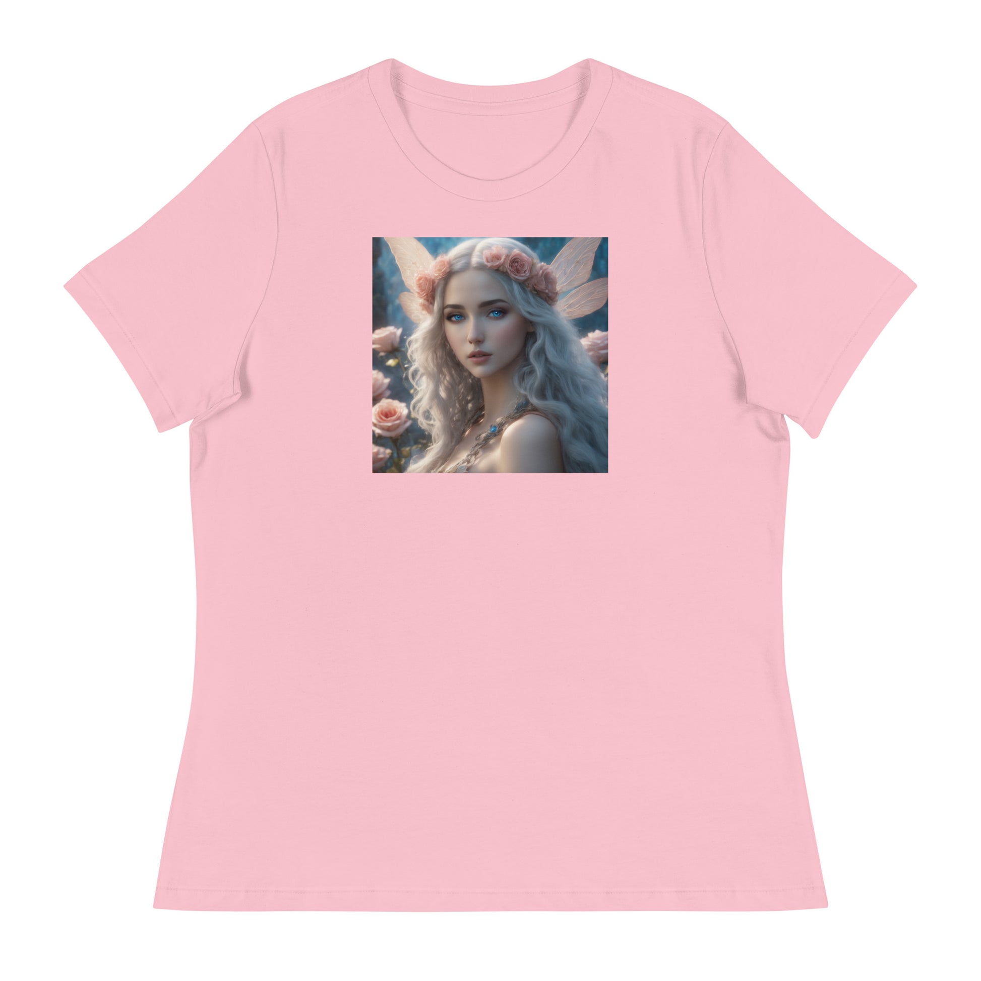 Rose Fairy Women's Fantasy T-Shirt Pink