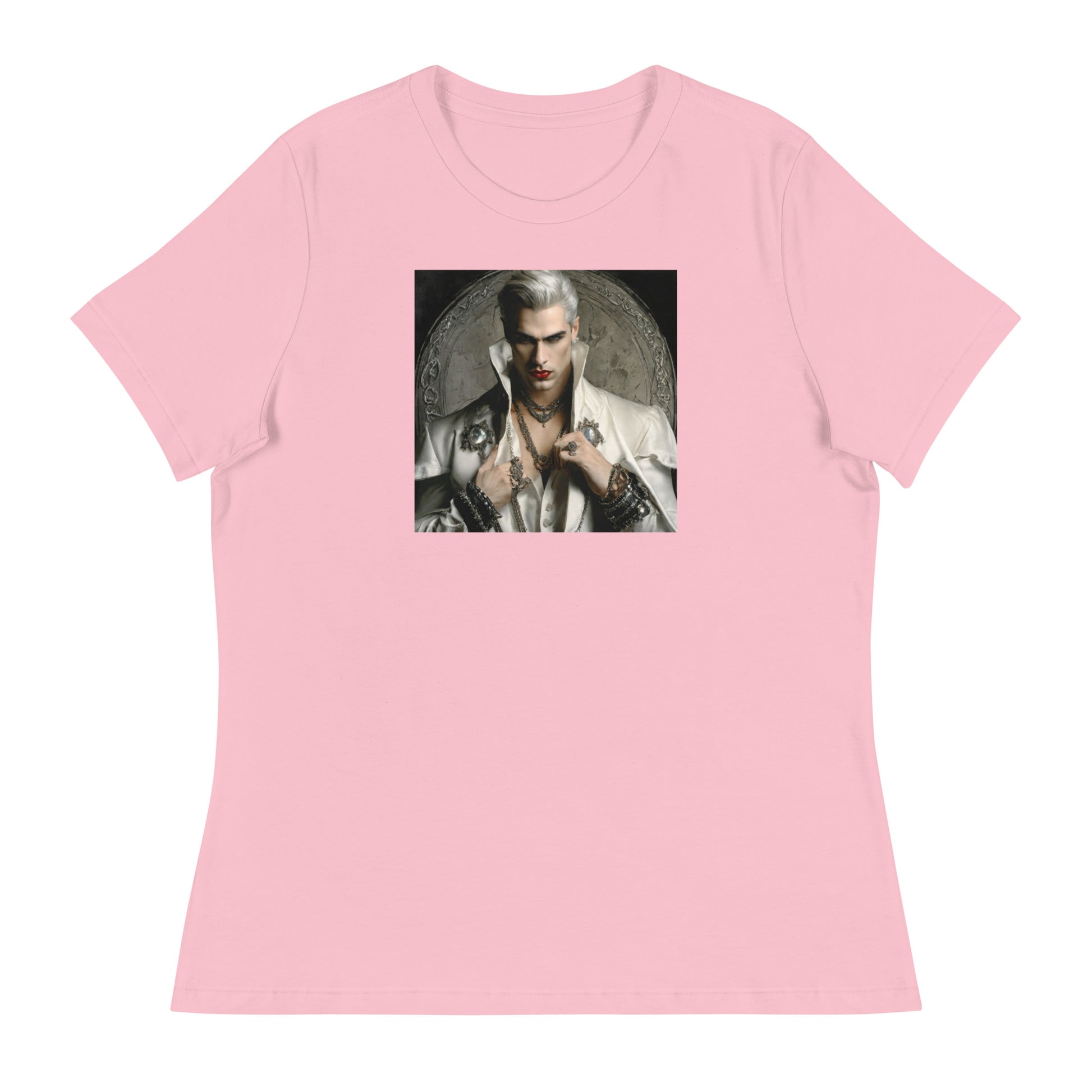 Vampire with Style Women's Graphic Tee Pink