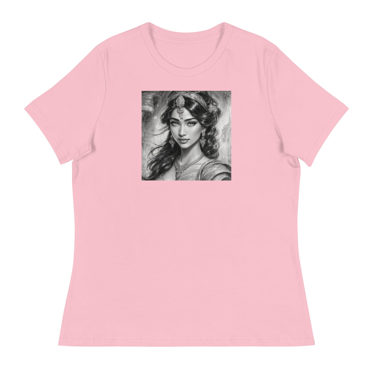 Princess Jasmine Pencil Sketch Women's T-Shirt Pink