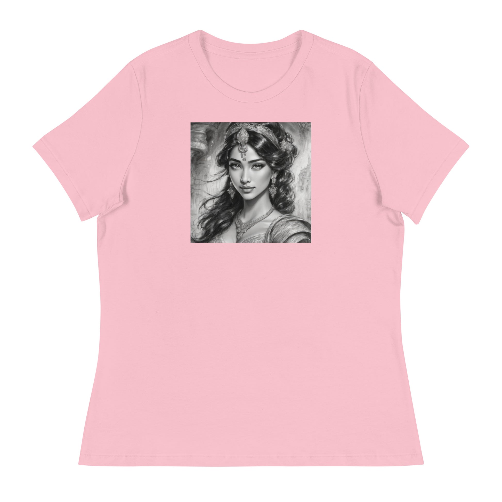 Princess Jasmine Pencil Sketch Women's T-Shirt Pink