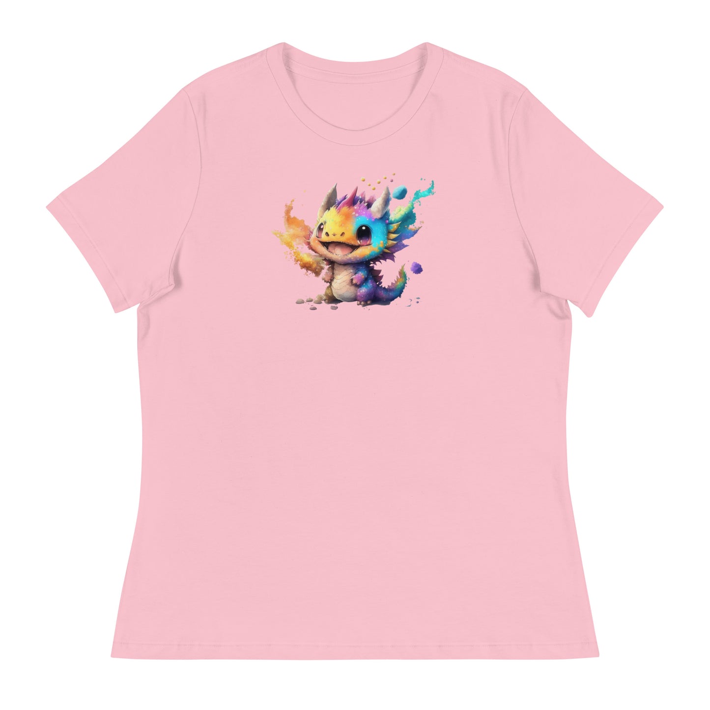 Cute Baby Dragon Women's Fantasy T-Shirt Pink