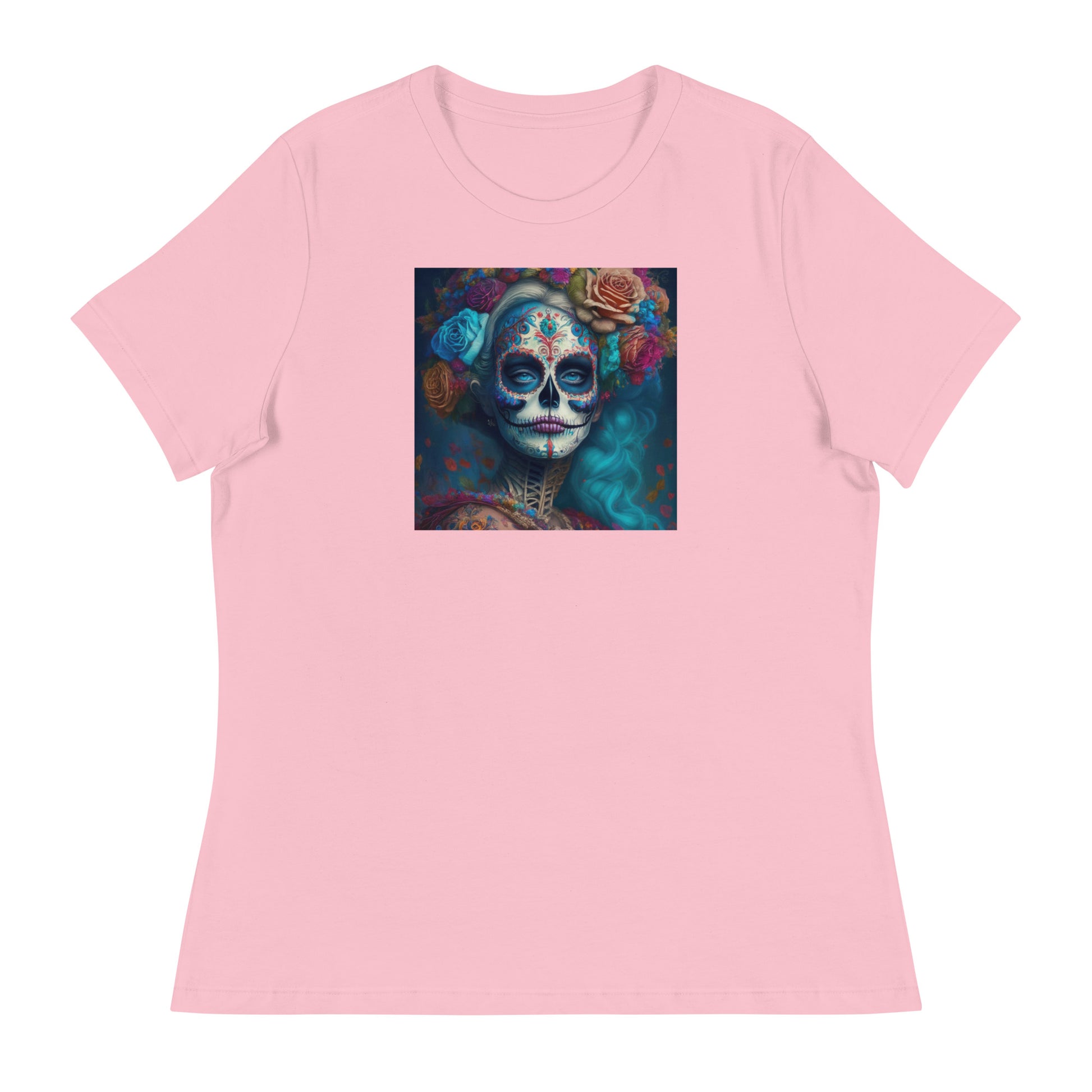 Day of the Dead Makeup Princess Women's T-Shirt Pink