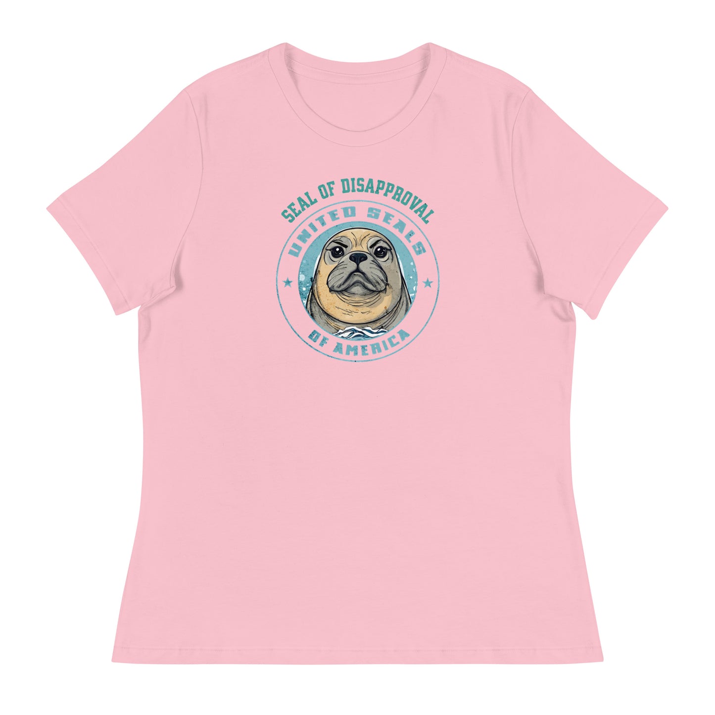 Seal of Disapproval Women's Funny T-Shirt Pink