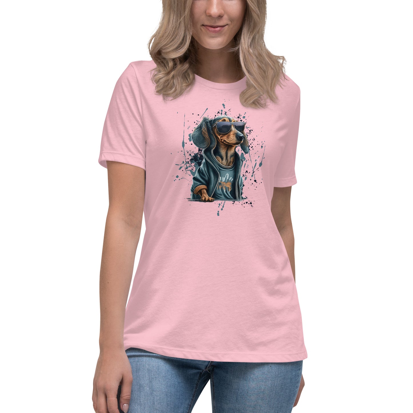 Cool Dachshund in Sunglasses Women's Dog T-Shirt