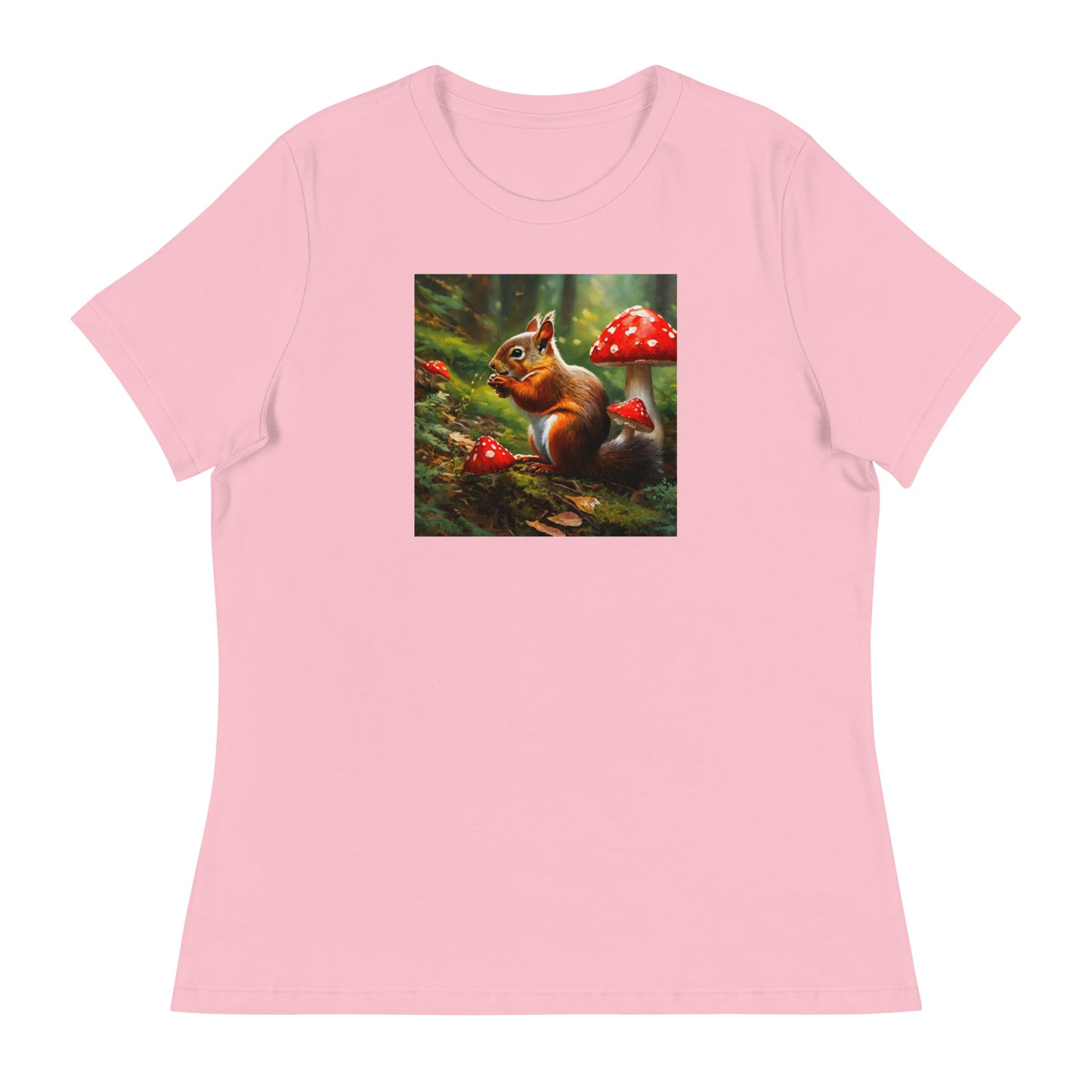 Forest Squirrel Women's Animal Lover T-Shirt Pink