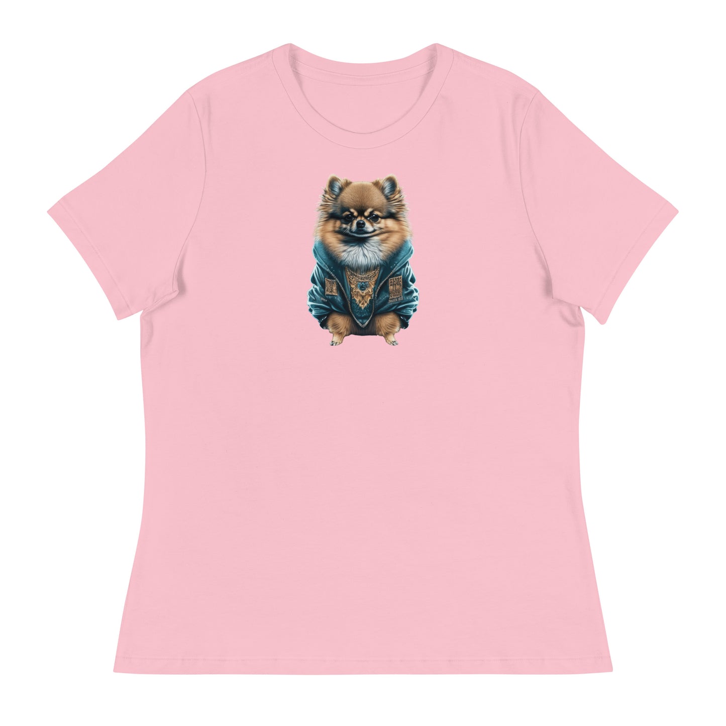 Fancy Pomeranian Women's Dog Lover T-Shirt Pink