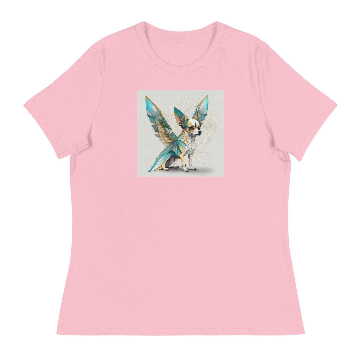 Chihuahua with Wings Women's Dog Lover T-Shirt Pink