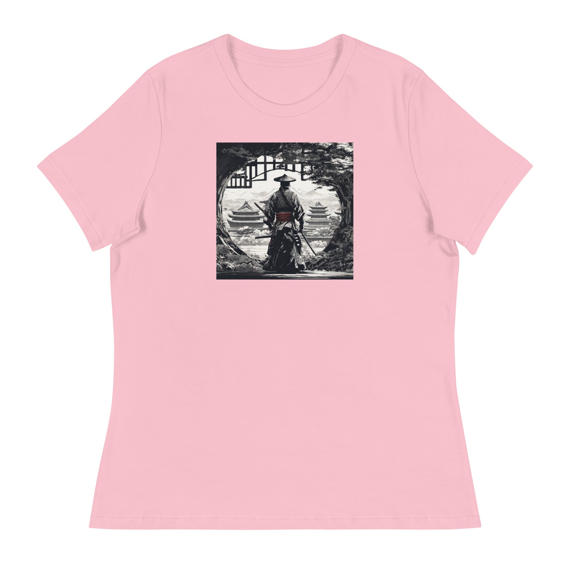 Stoic Samurai Women's Anime T-Shirt Pink