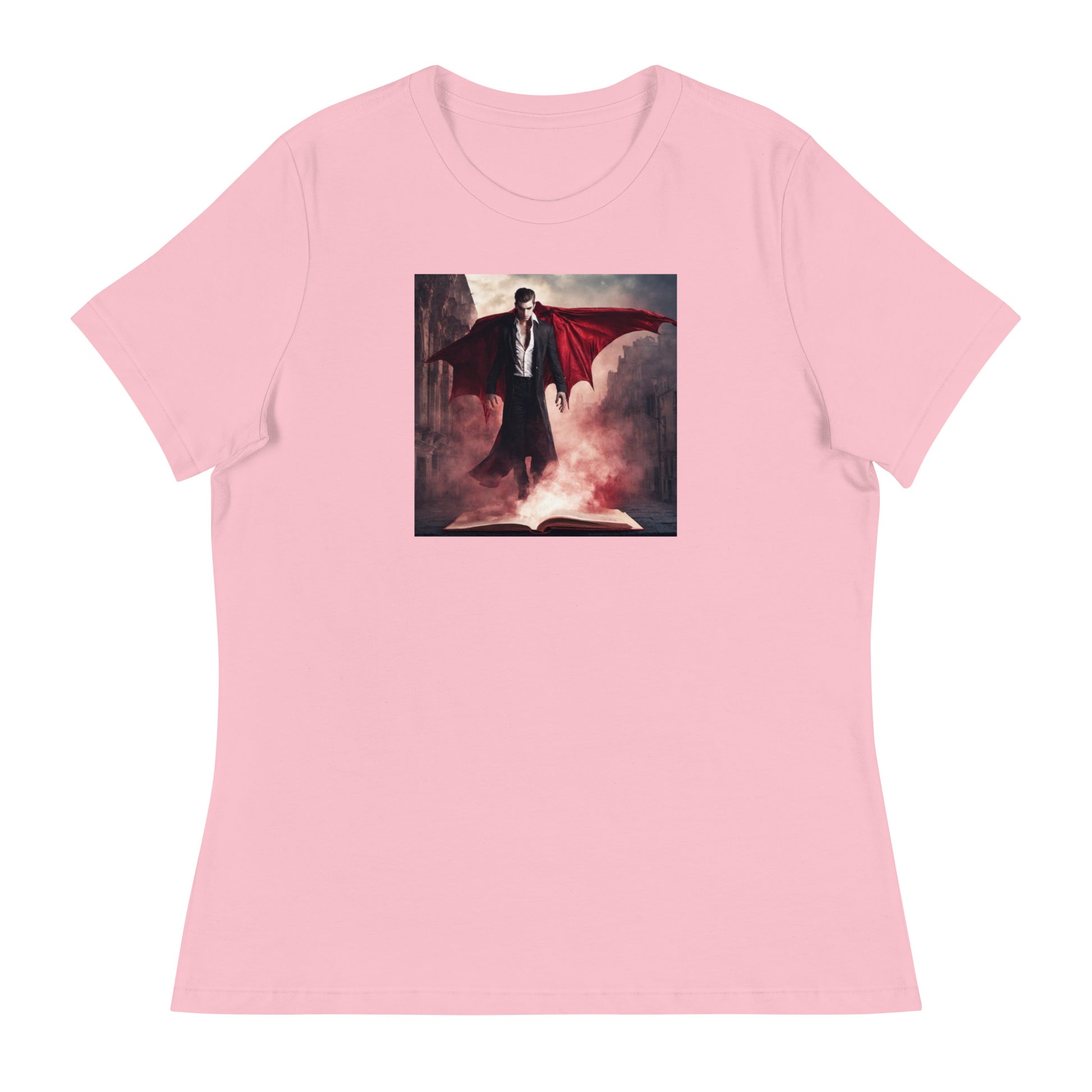 Women's Vampire Book Lover T-Shirt Pink