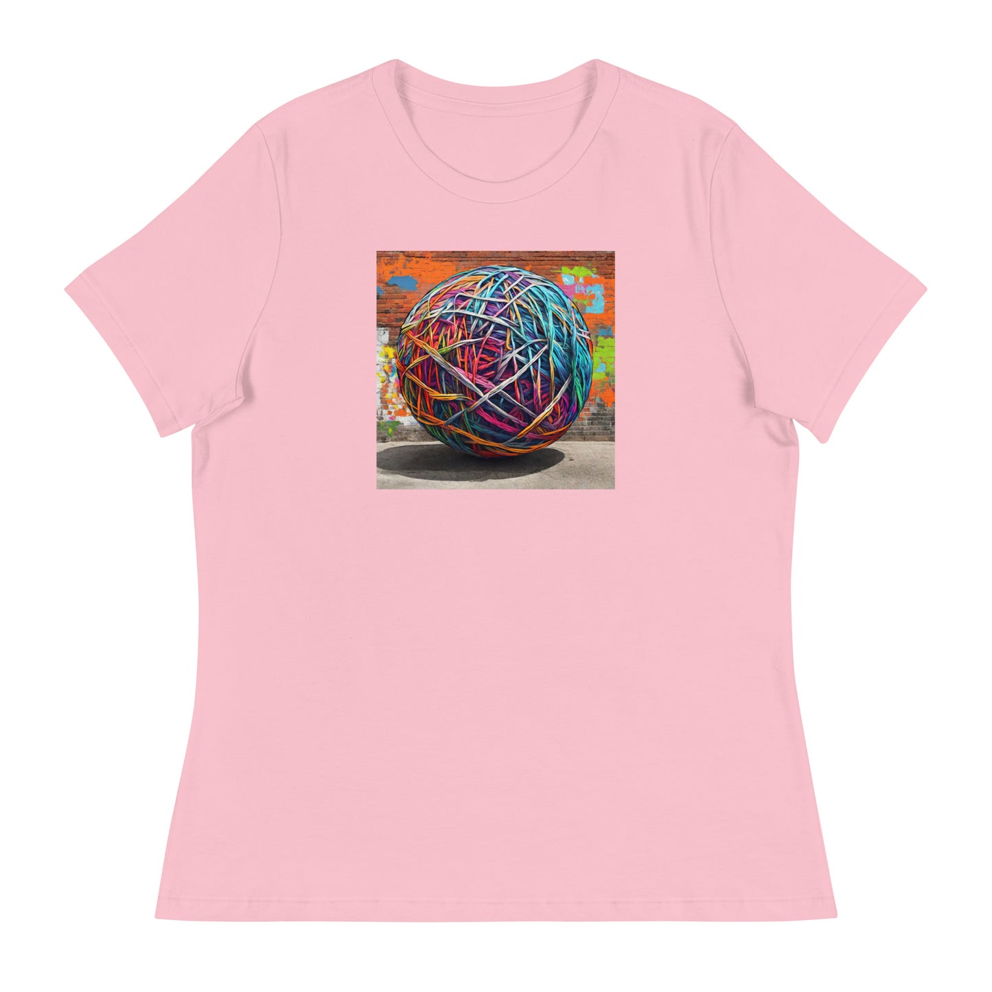 Ball of Yarn Women's Crochet and Knitting Lover T-Shirt Pink