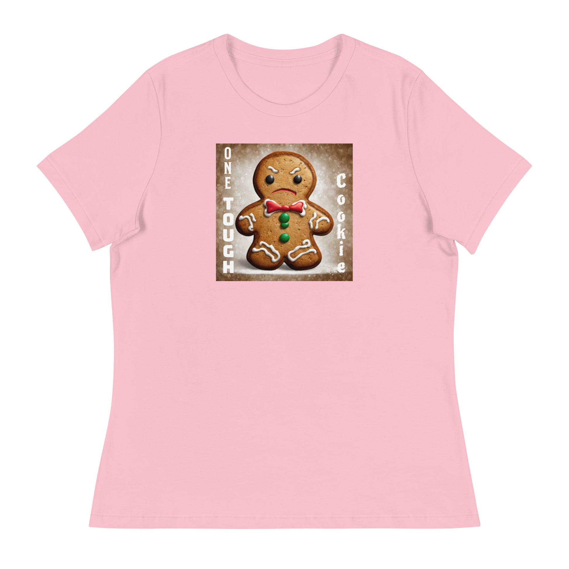 One Tough Cookie Women's Christmas T-Shirt Pink