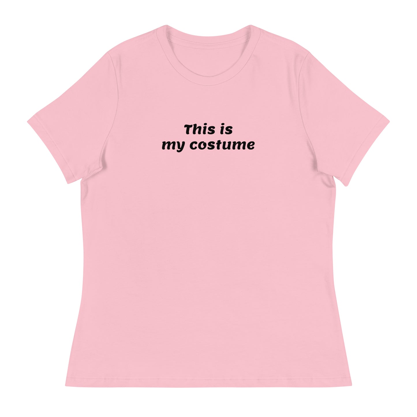 This is my Costume Women's Funny Halloween T-Shirt Pink