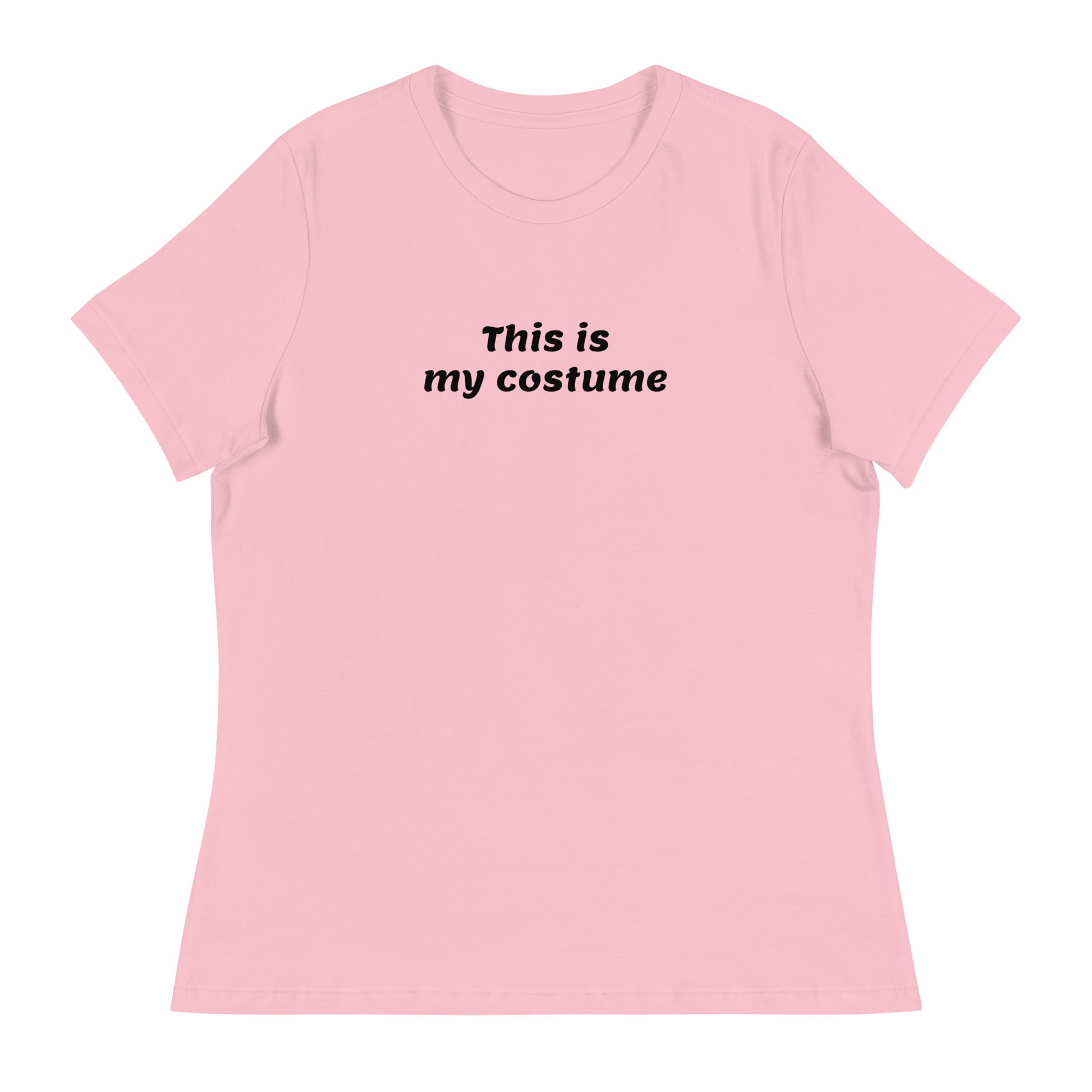 This is my Costume Women's Funny Halloween T-Shirt Pink