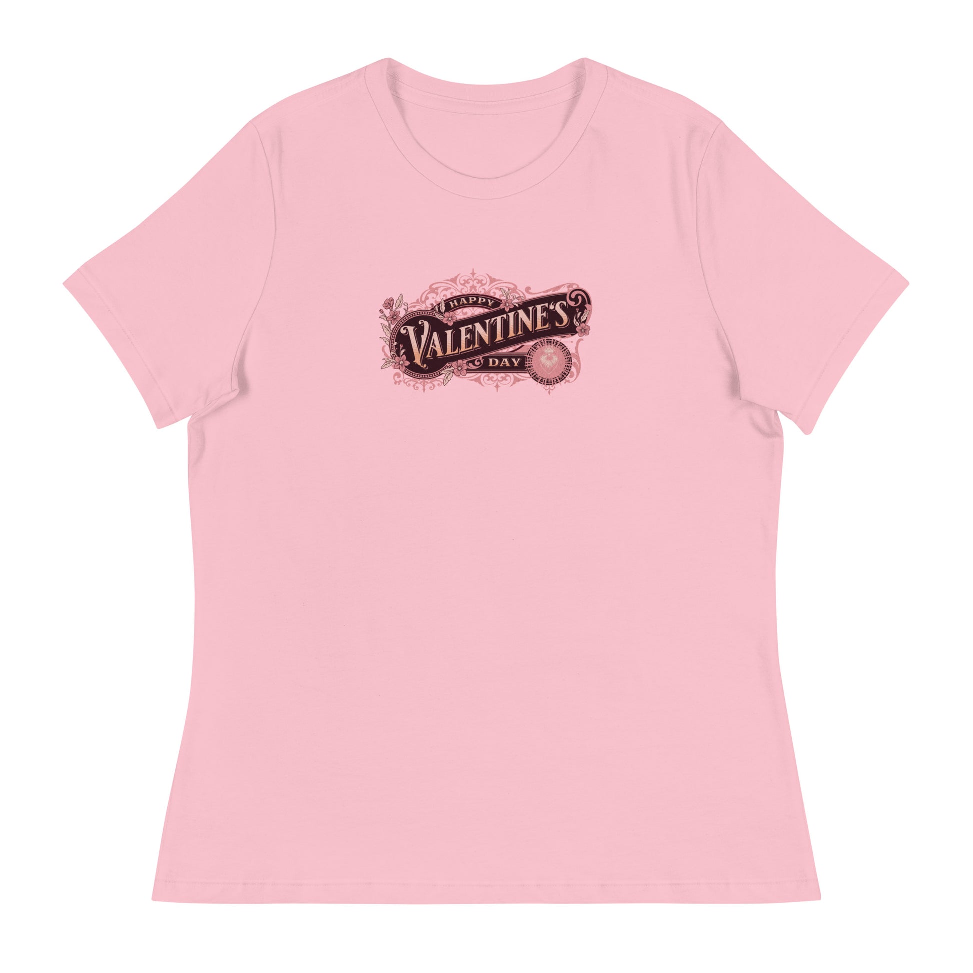 Women's Happy Valentine's Day T-Shirt Pink