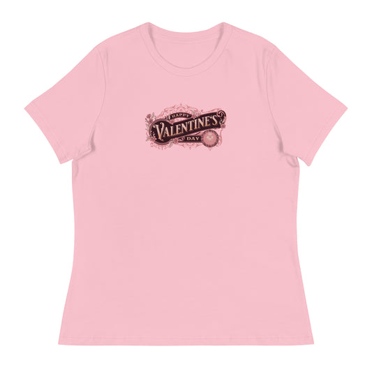 Women's Happy Valentine's Day T-Shirt Pink