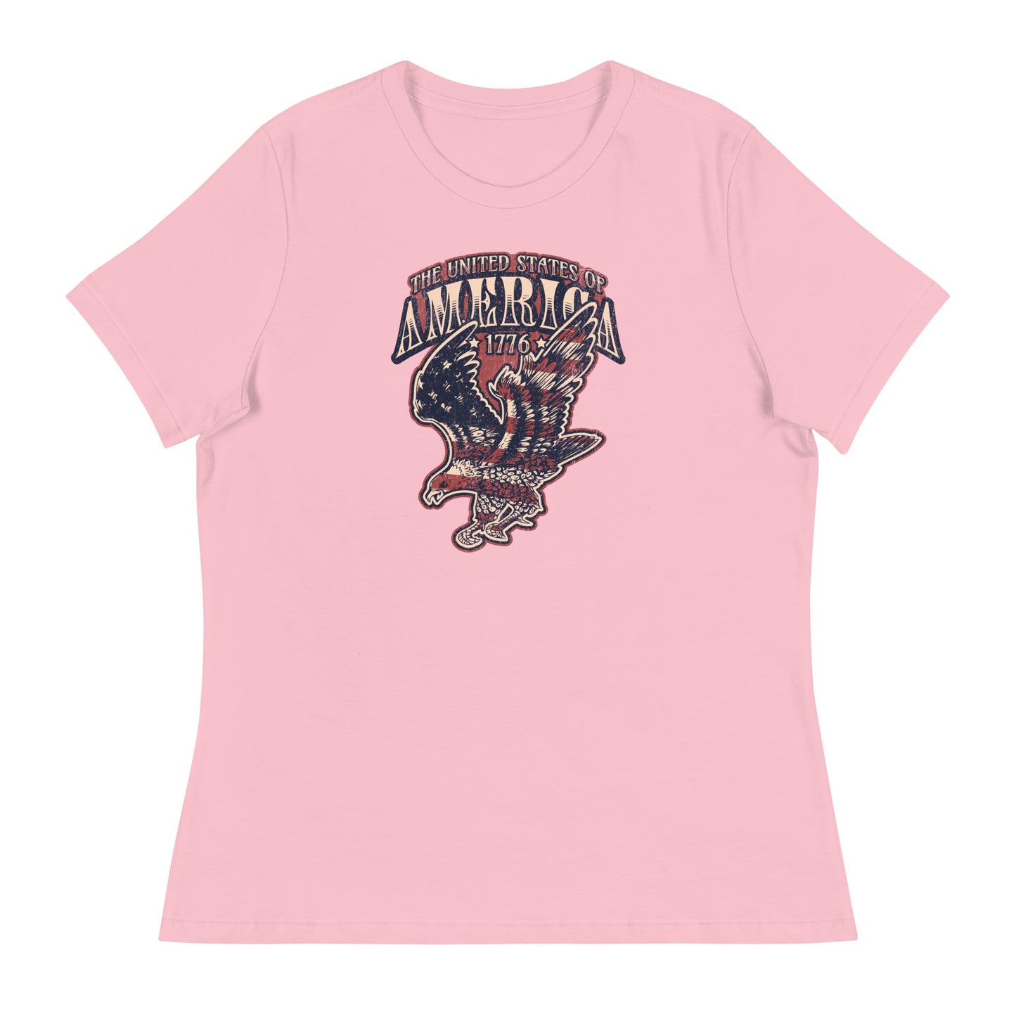 United States of America Independence Day Women's T-Shirt Pink