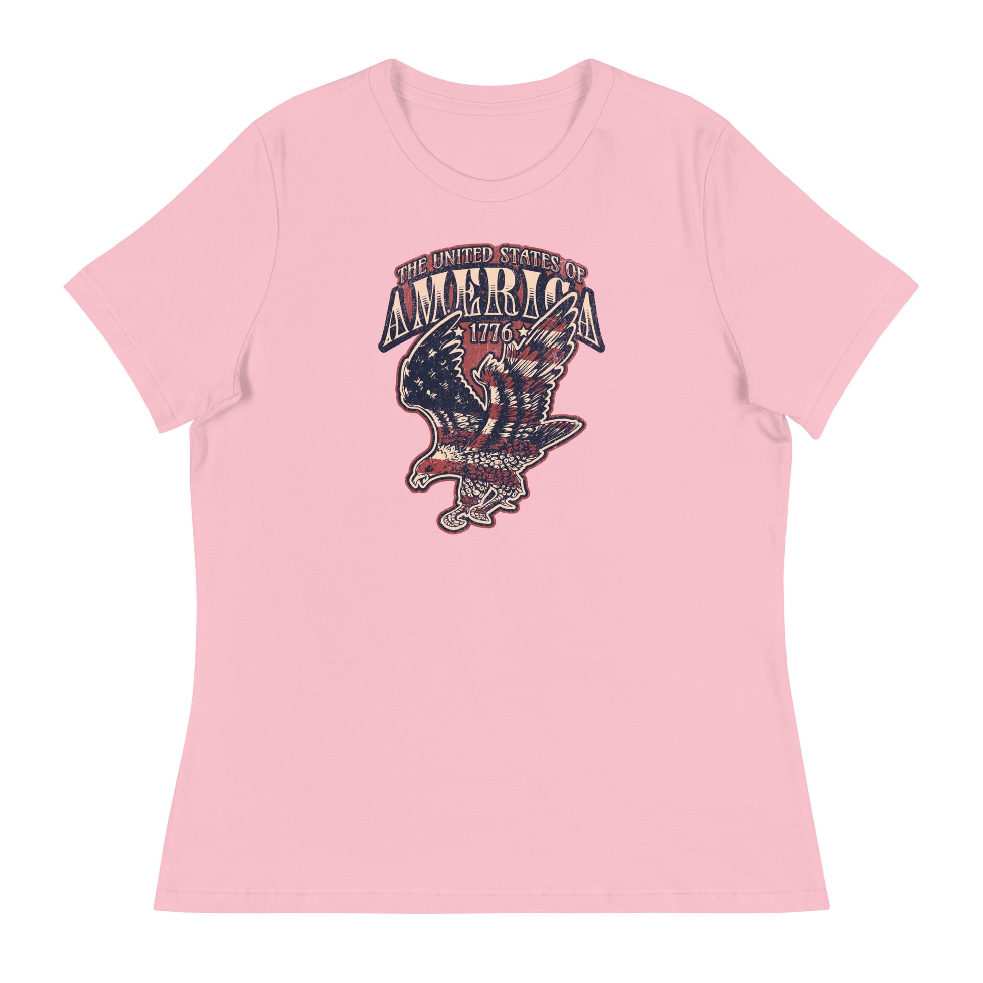 United States of America Independence Day Women's T-Shirt Pink