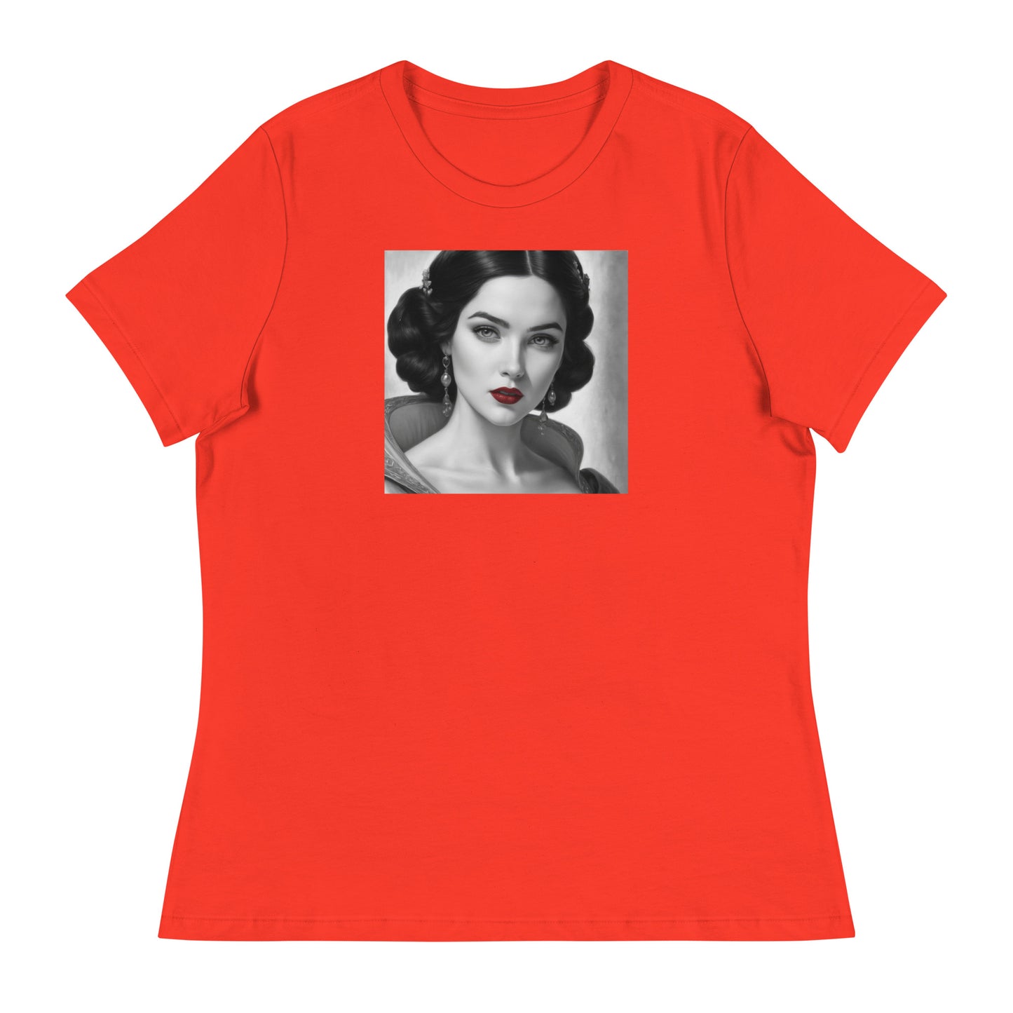 Snow White Portrait Women's Fairy Tale T-Shirt Poppy