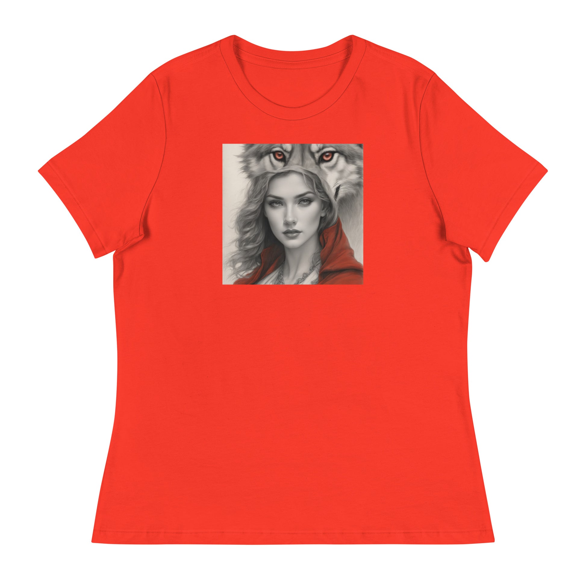 Mystique of the Wolf Women's T-Shirt Poppy