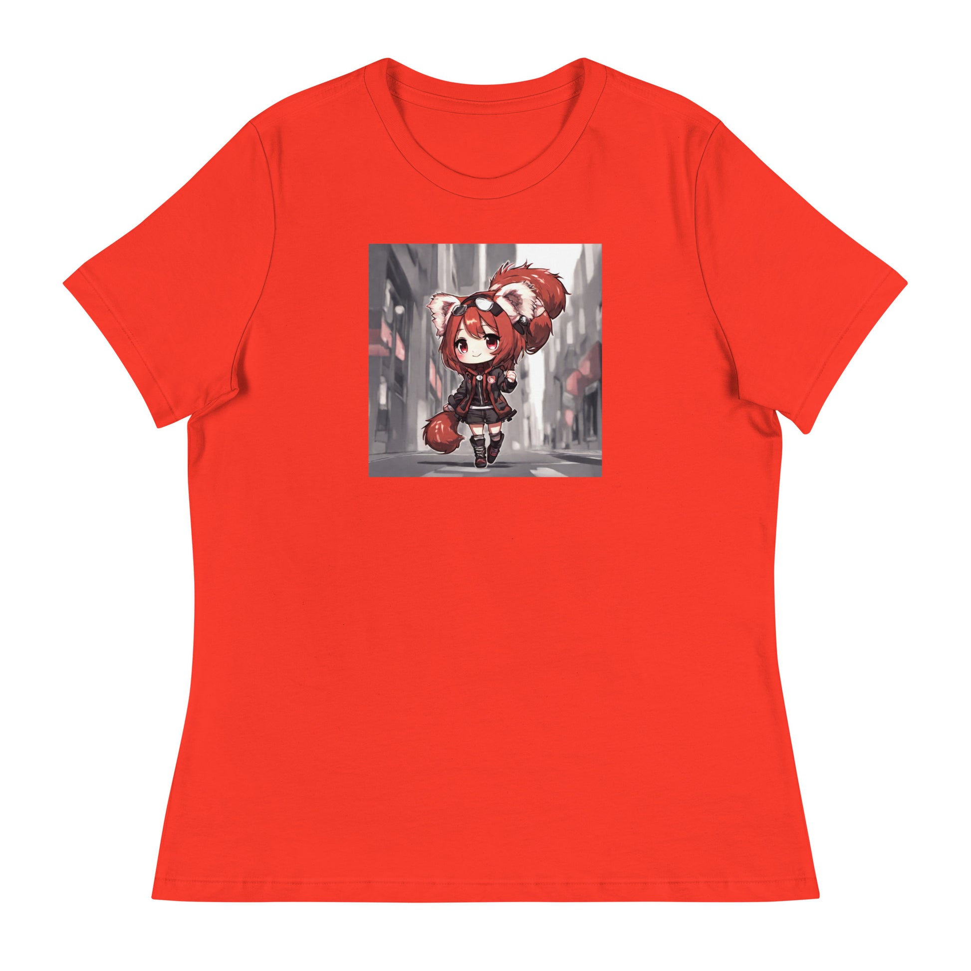 Red Panda Girl Women's Anime T-Shirt Poppy