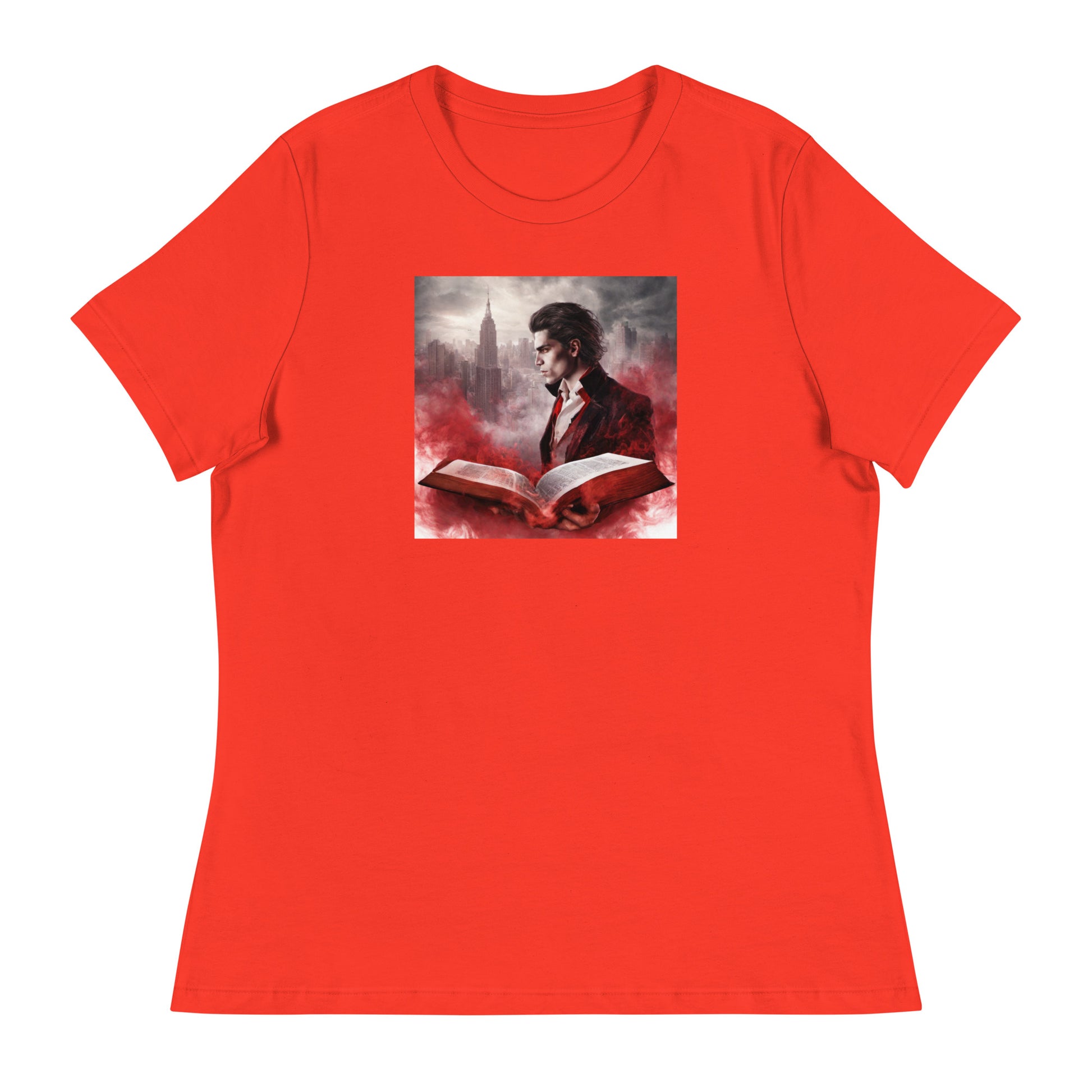 Women's Vampire Book Fan T-Shirt Poppy