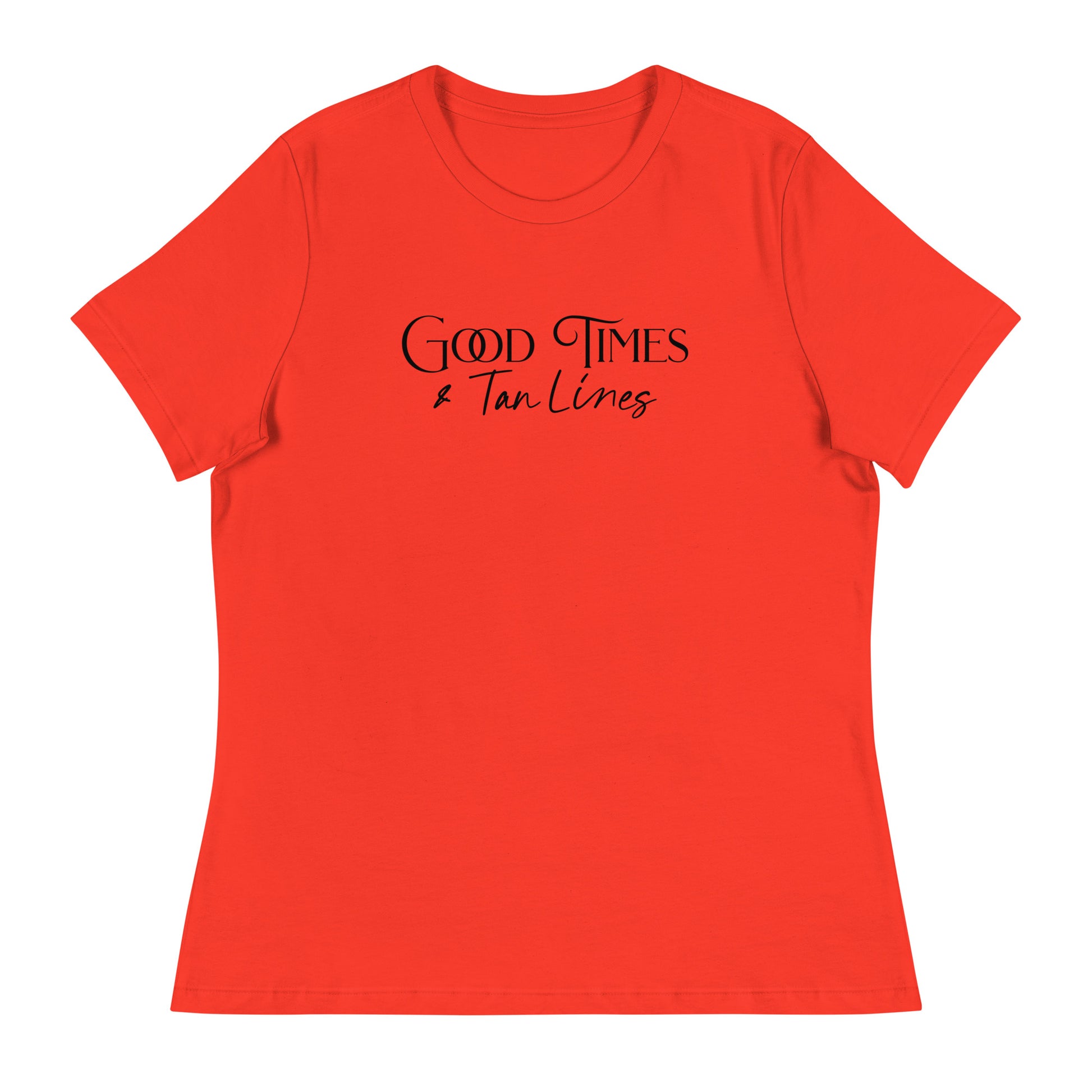 Good Times & Tan Lines Women's Summer T-Shirt Poppy