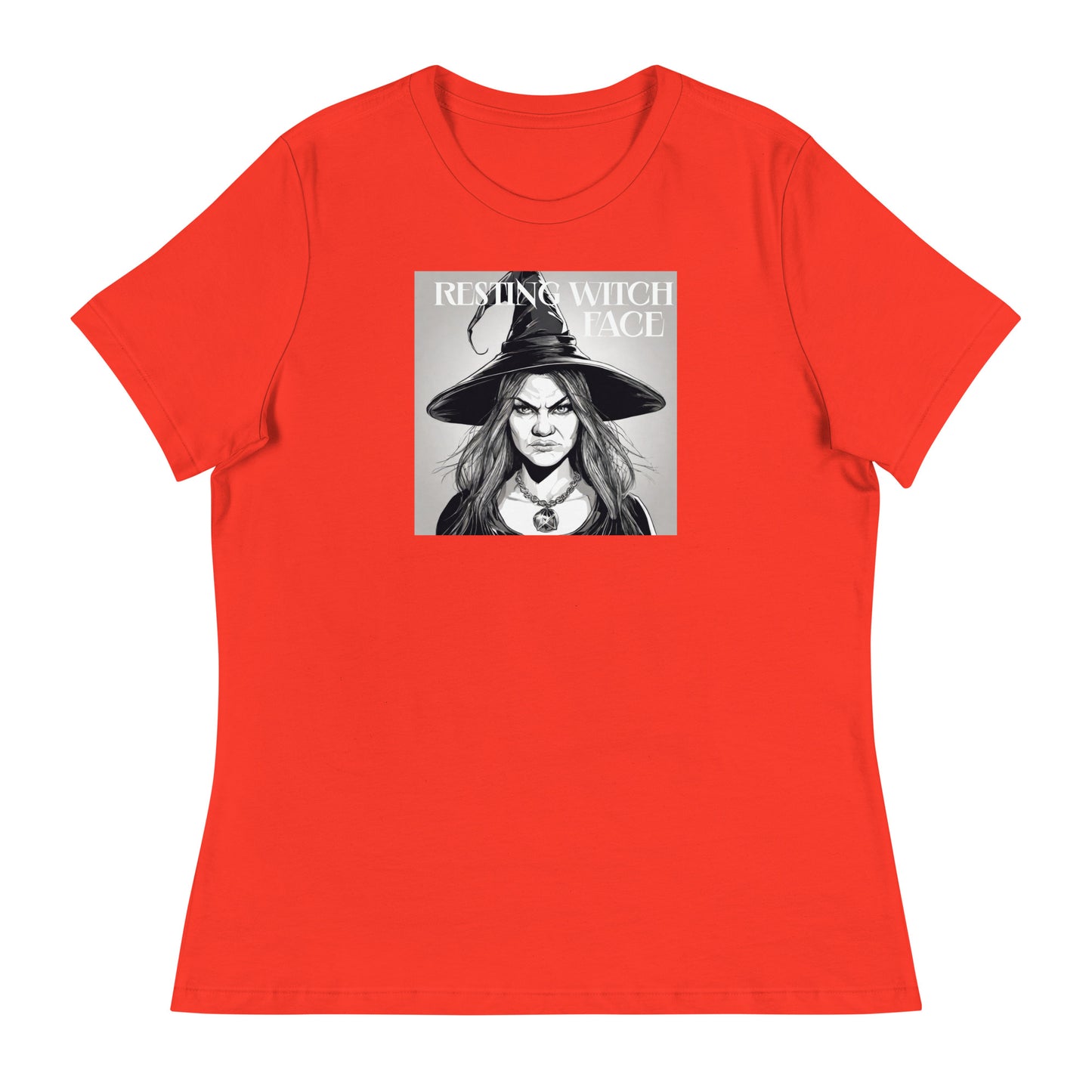 Resting Witch Face Women's Halloween T-Shirt Poppy