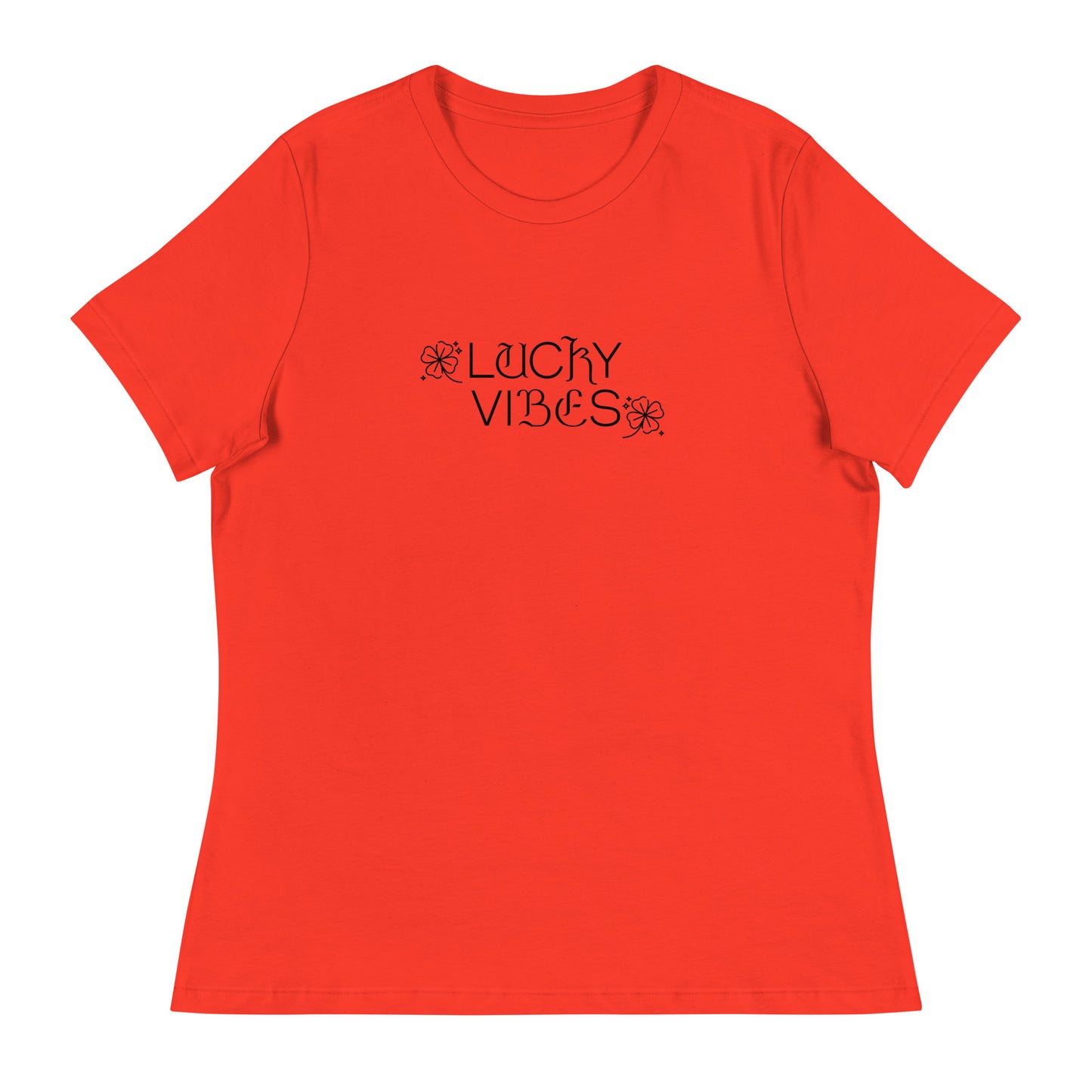 Lucky Vibes Women's St Patrick's Day T-Shirt Poppy