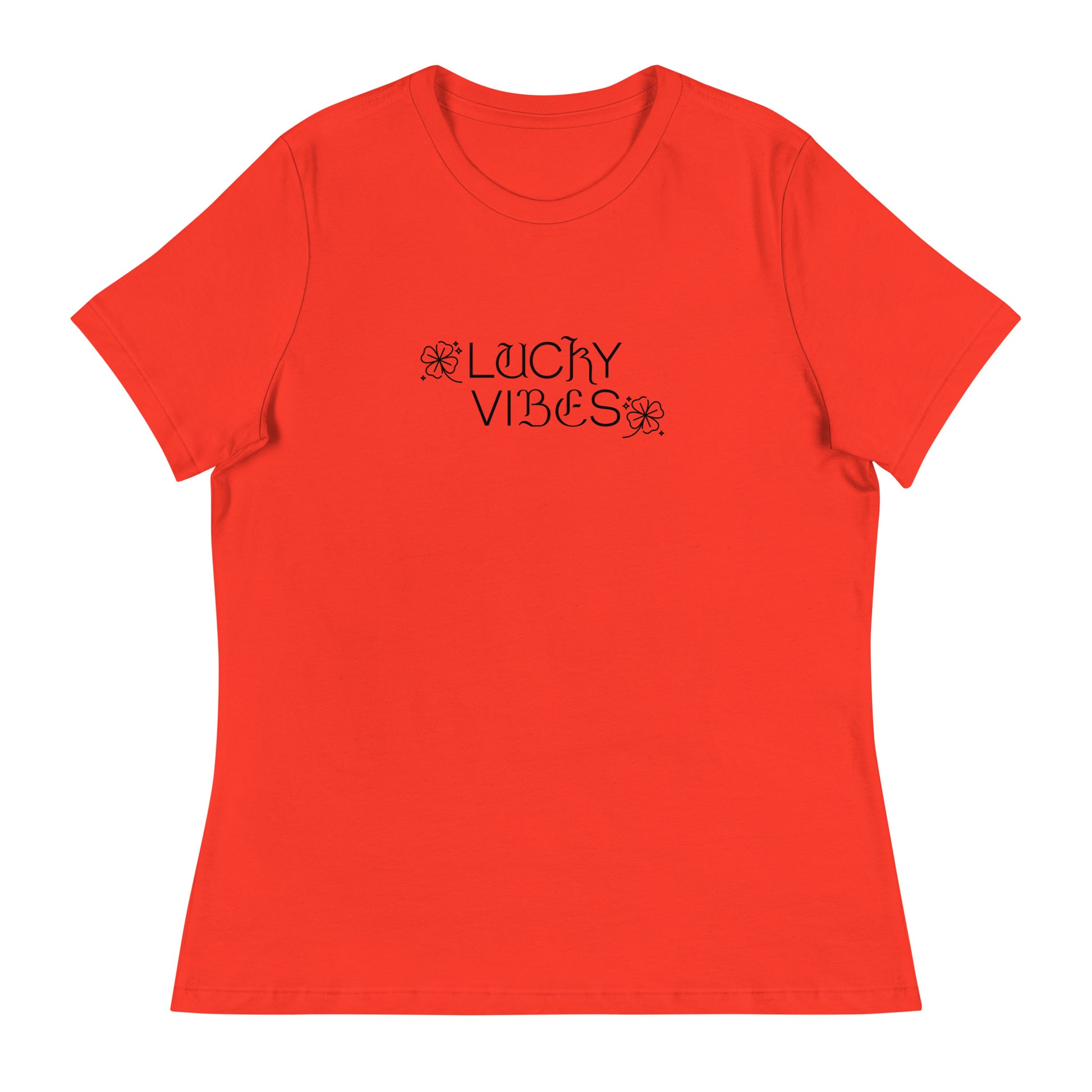 Lucky Vibes Women's St Patrick's Day T-Shirt Poppy