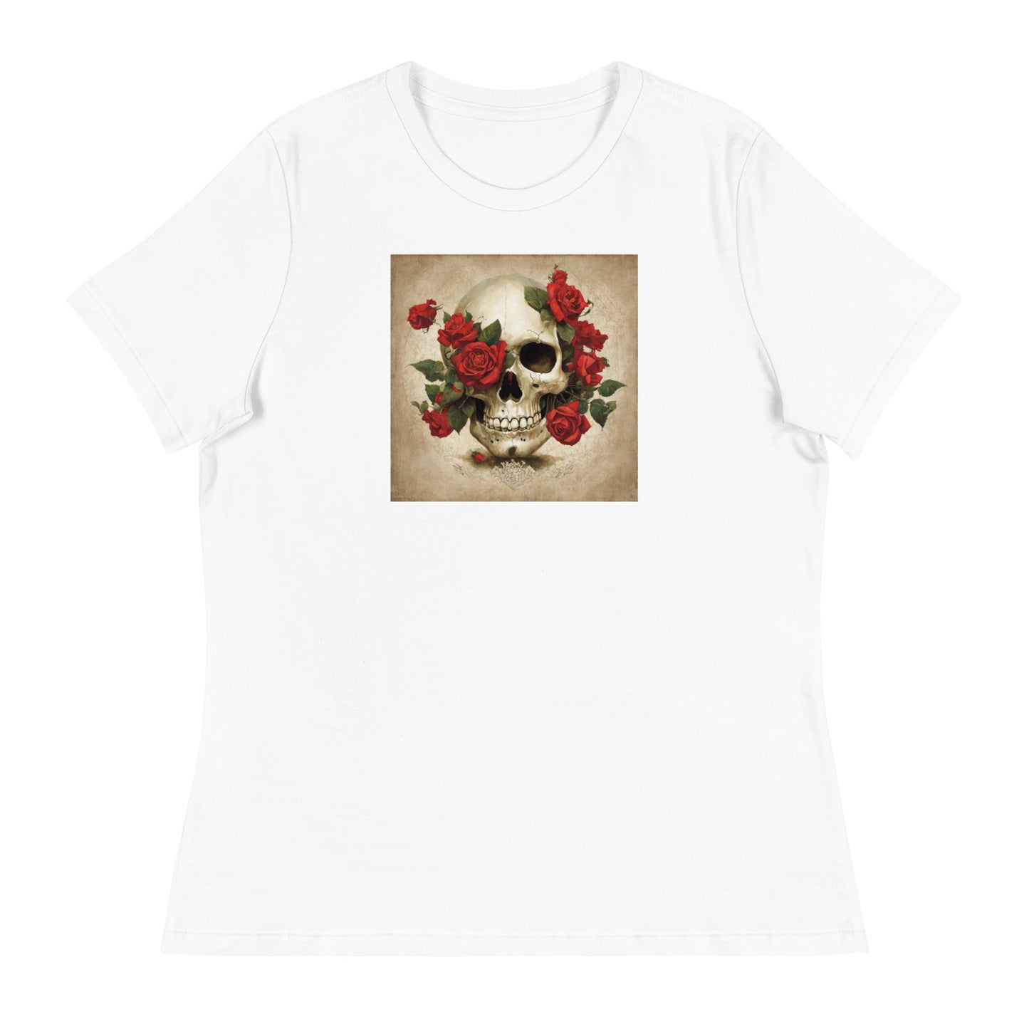 Skull & Roses Women's T-Shirt White