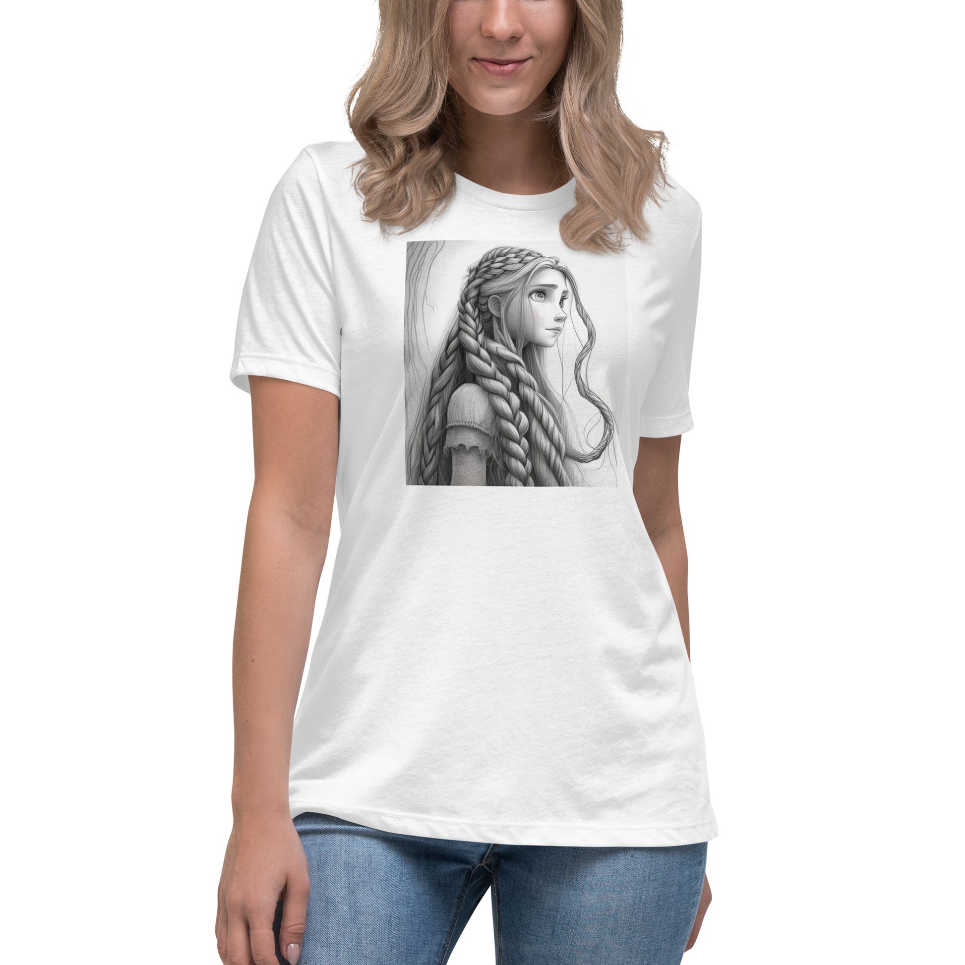 Rapunzel Sketch Women's Fairy Tale T-Shirt