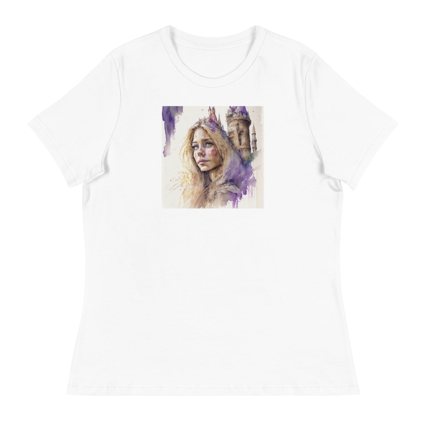 Rapunzel & The Tower Women's Fairy Tale Graphic Tee White