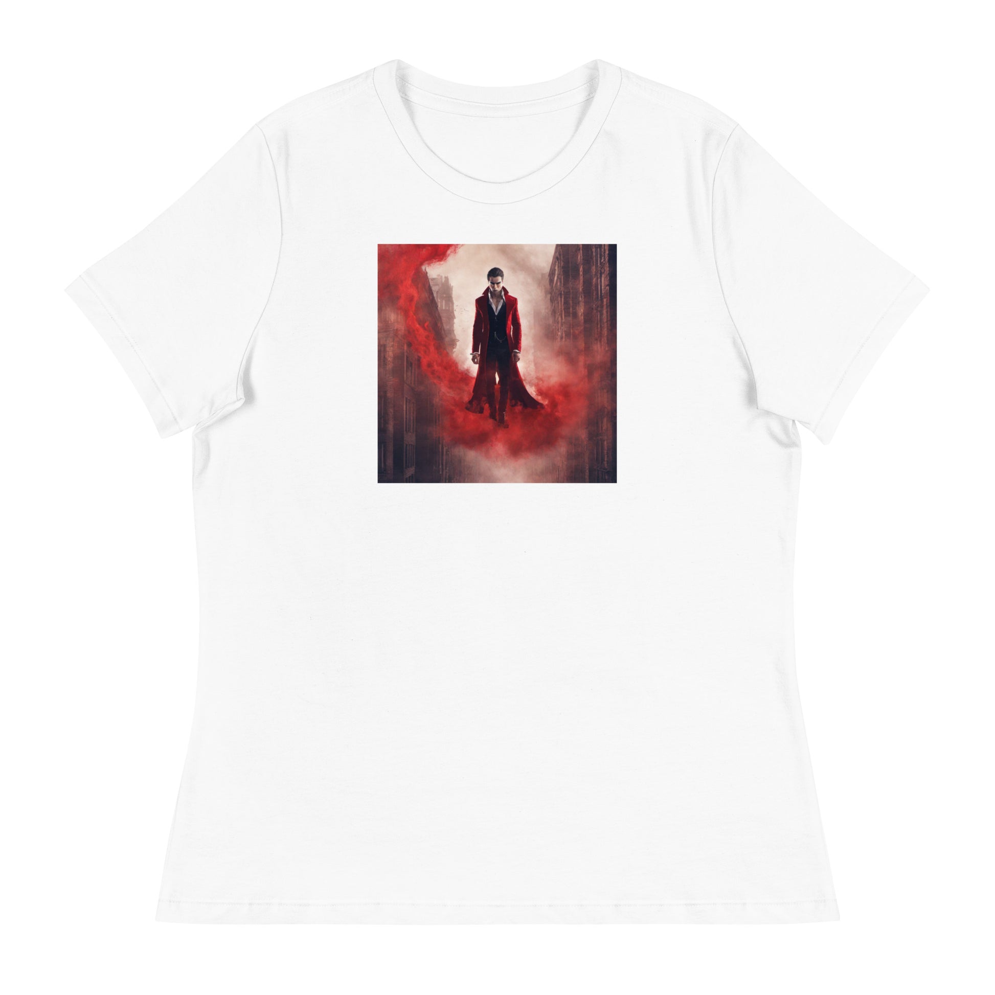 Vampire in Red Haze Women's Graphic Tee White