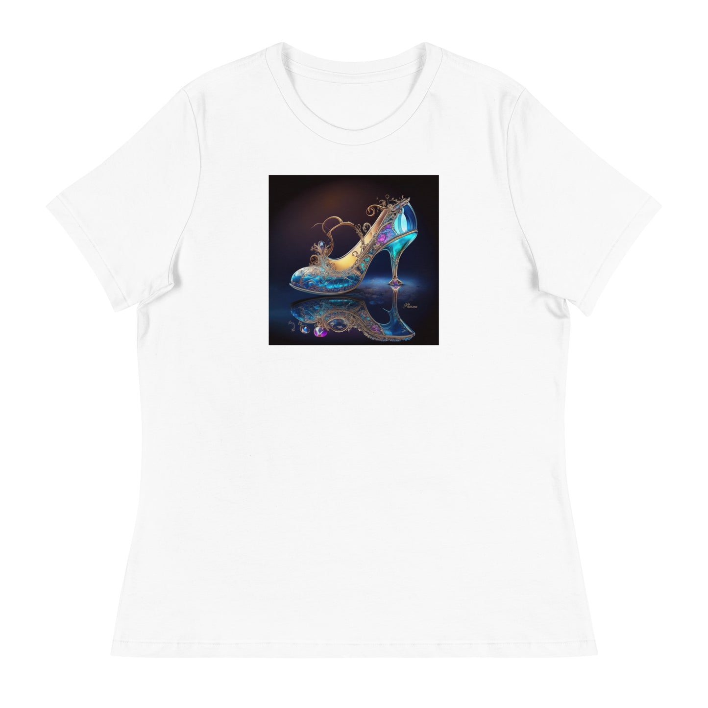 Cinderella's Glass Slipper Women's Fairy Tale T-Shirt White