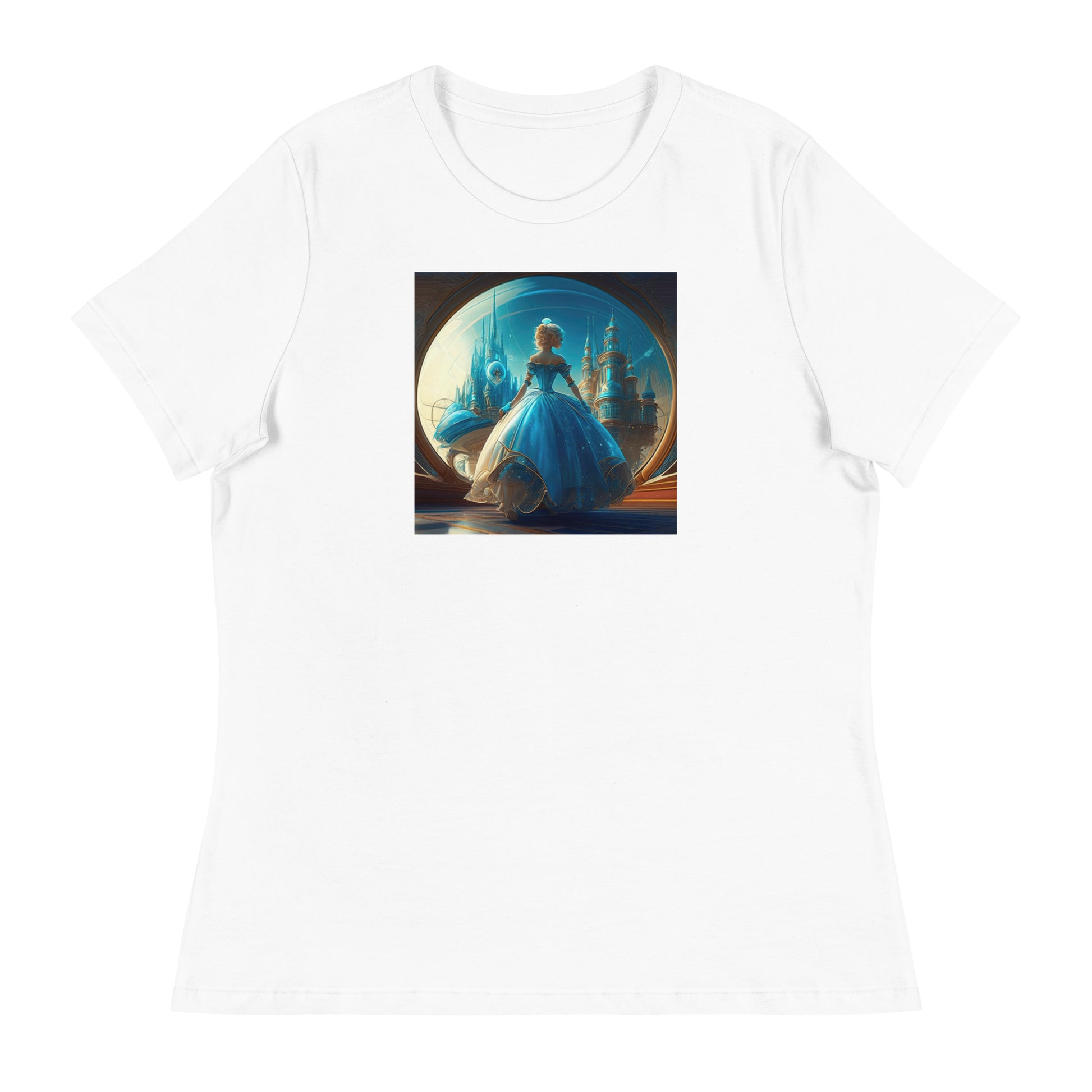 Princess Viewing the City Women's Fairy Tale T-Shirt White