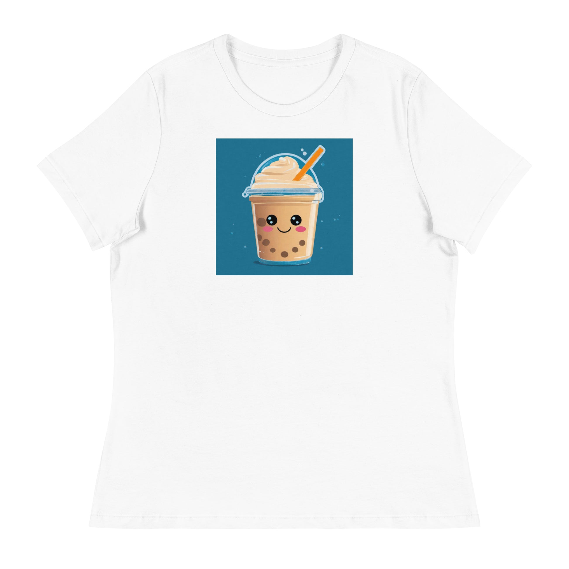 Boba Bubble Milk Tea Women's Funny Graphic Tee White