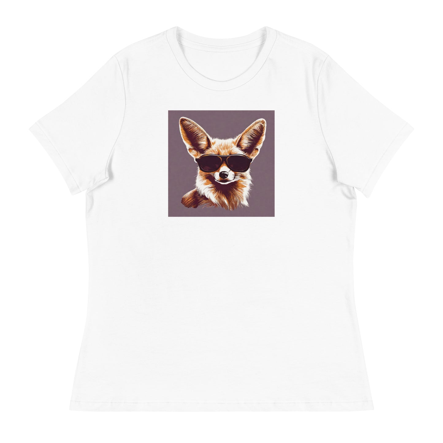 Fennec Fox in Shades Women's Animal Lover T-Shirt White