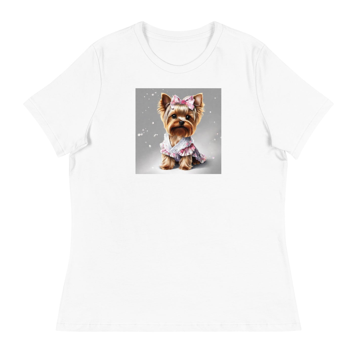 Yorkie Princess Women's Dog Lover T-Shirt White