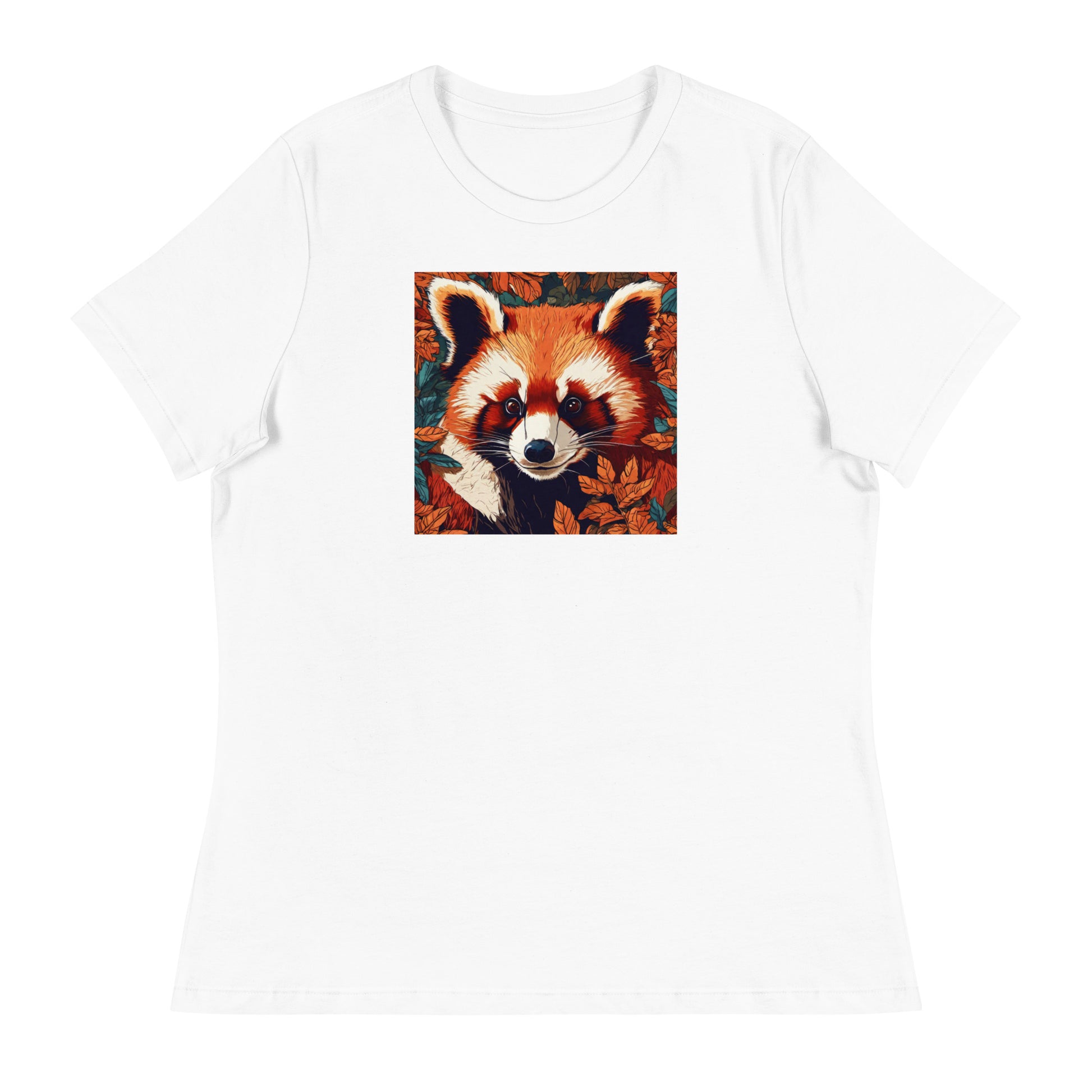 Red Panda Women's Animal Lover T-Shirt White