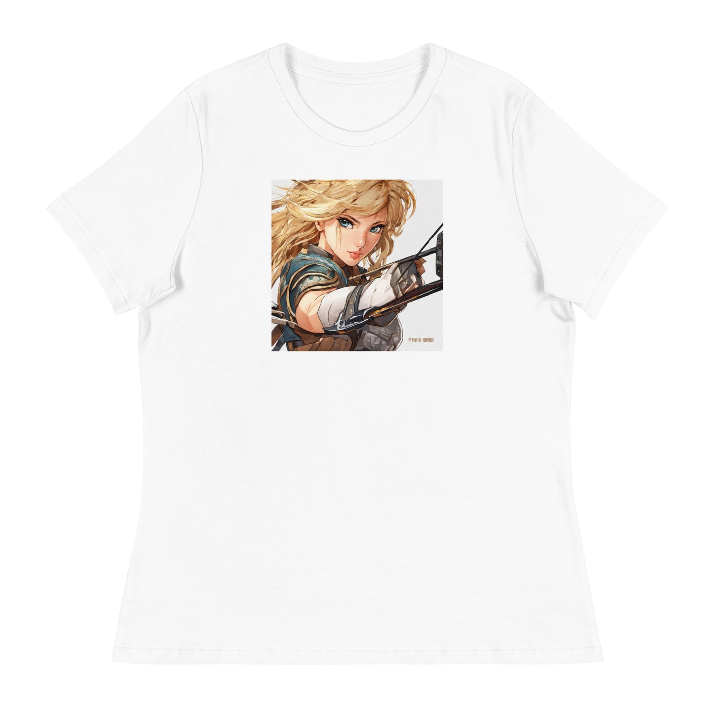 Fierce Shieldmaiden Women's Anime T-Shirt White