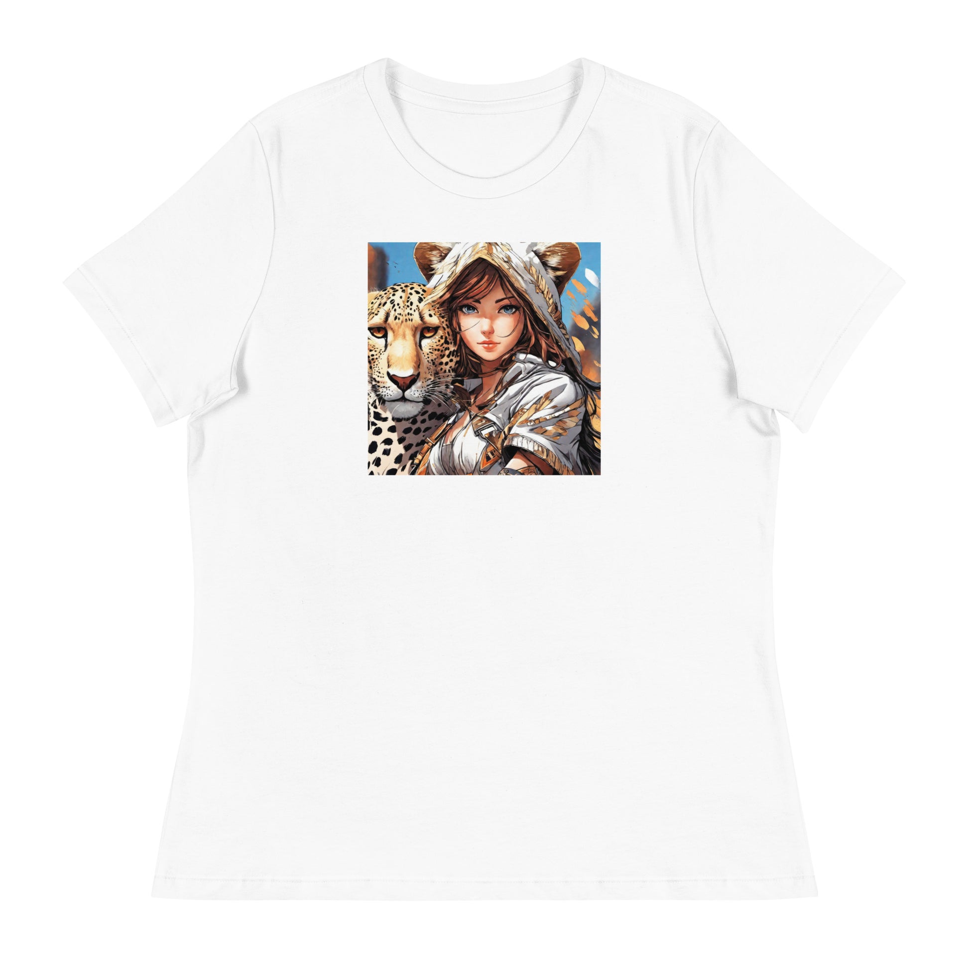 Leopard Queen Women's Anime T-Shirt White