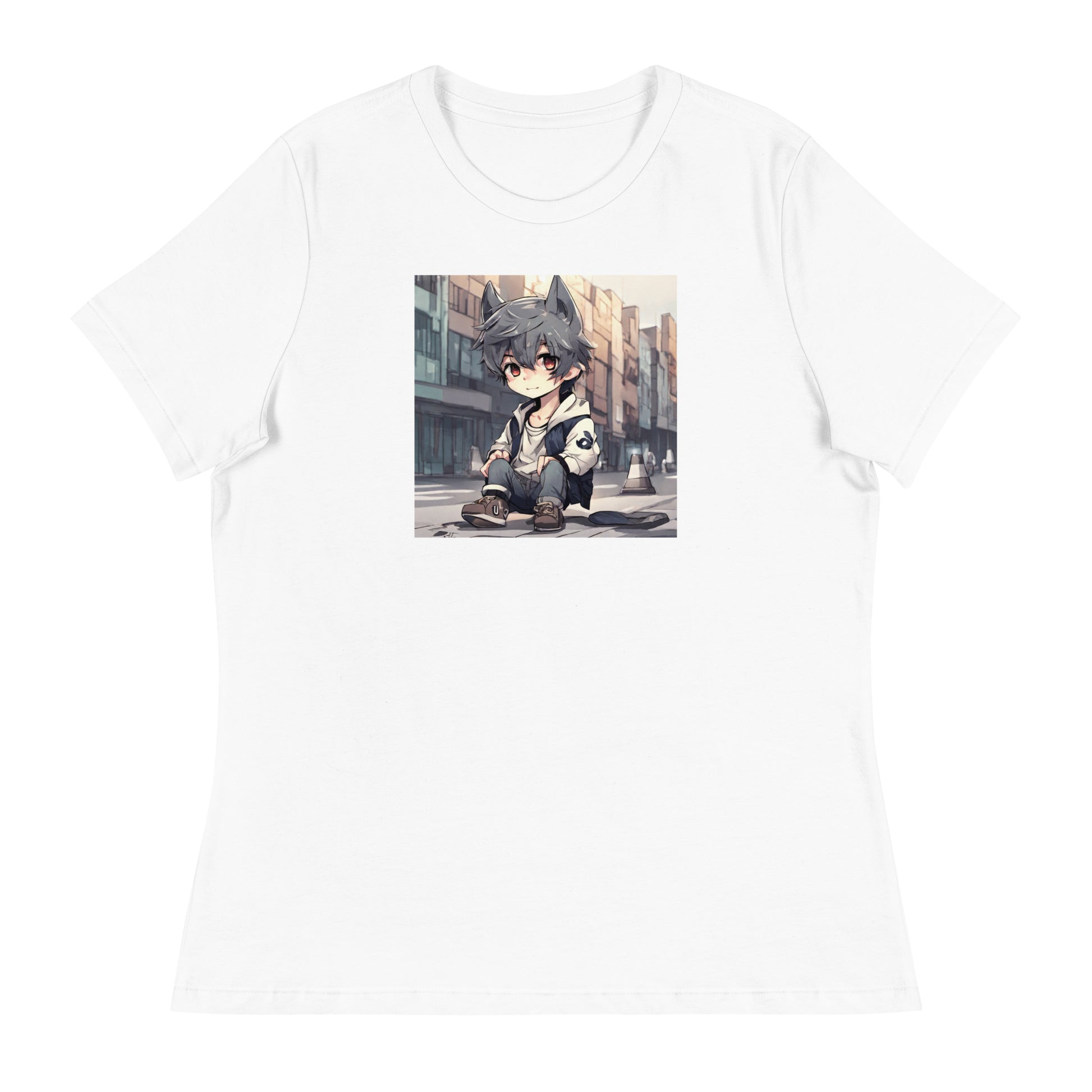 Wolf Spirit Women's Anime T-Shirt White