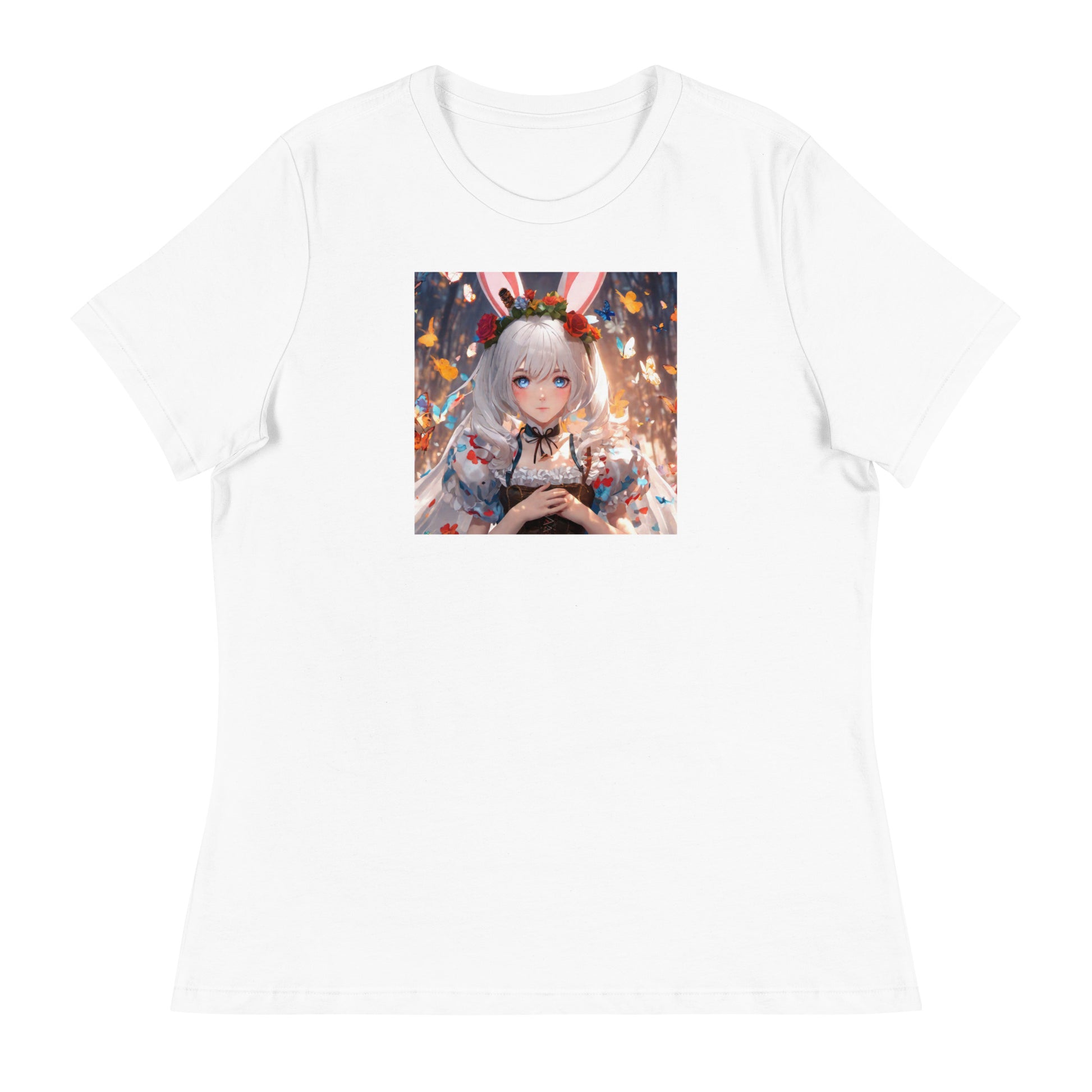 Women's Anime Alice from Alice in Wonderland T-Shirt White