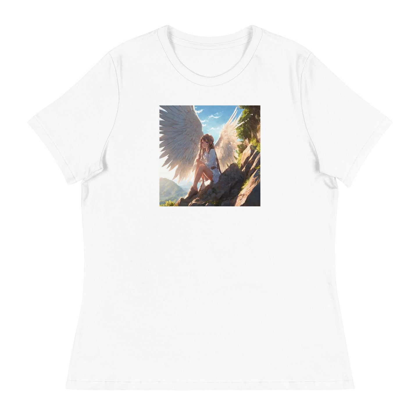 Beautiful Angel Women's Anime T-Shirt White